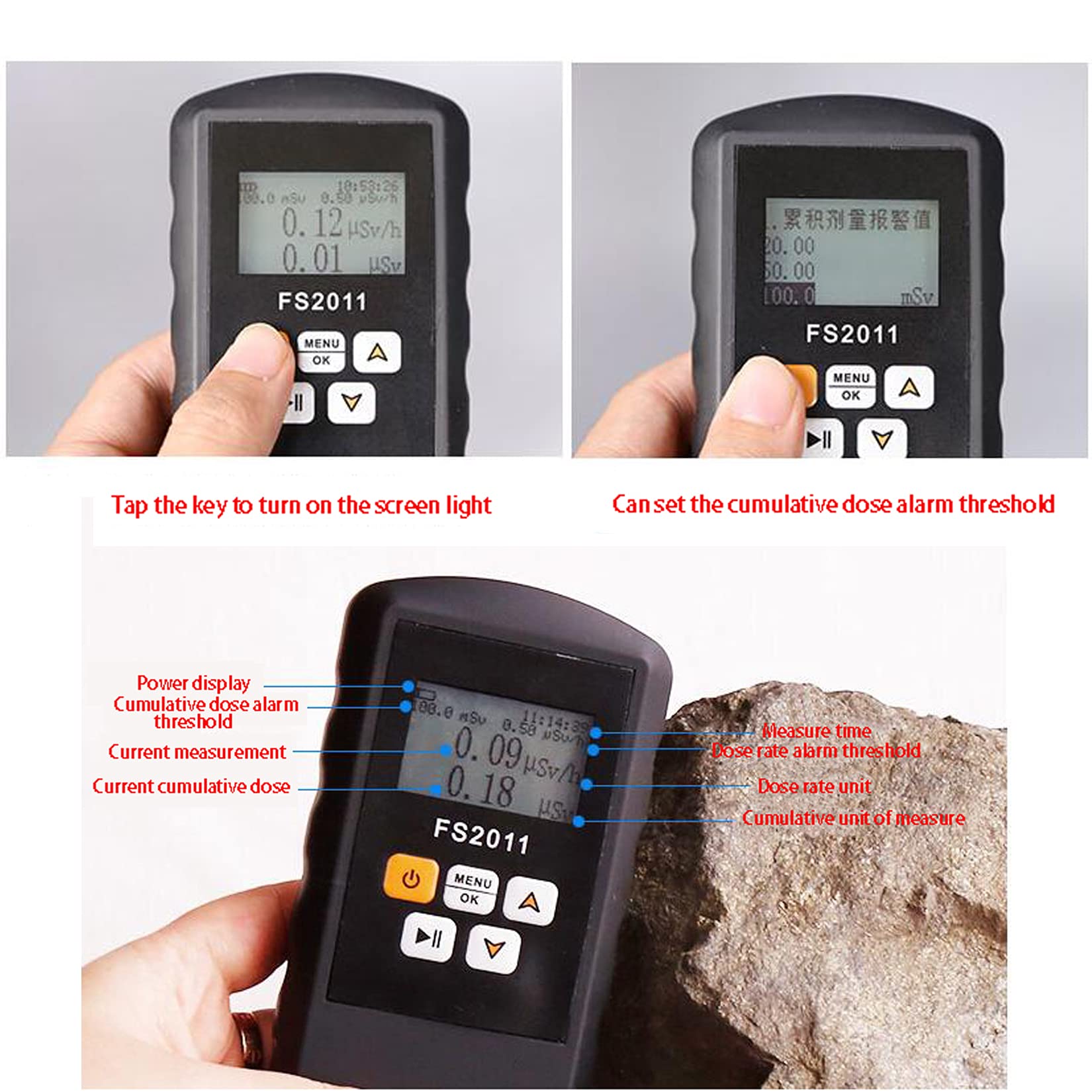 High Precision Handheld Radiation Tester - FUT Nuclear Radiation Detector for Home Safety, Industrial Use & Emergency Preparedness