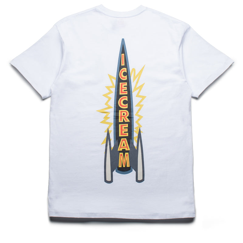 Rocket Boy Ice Cream Graphic T-Shirt for Men - Soft Cotton White Tee - Casual Streetwear & Summer Outfit Essential