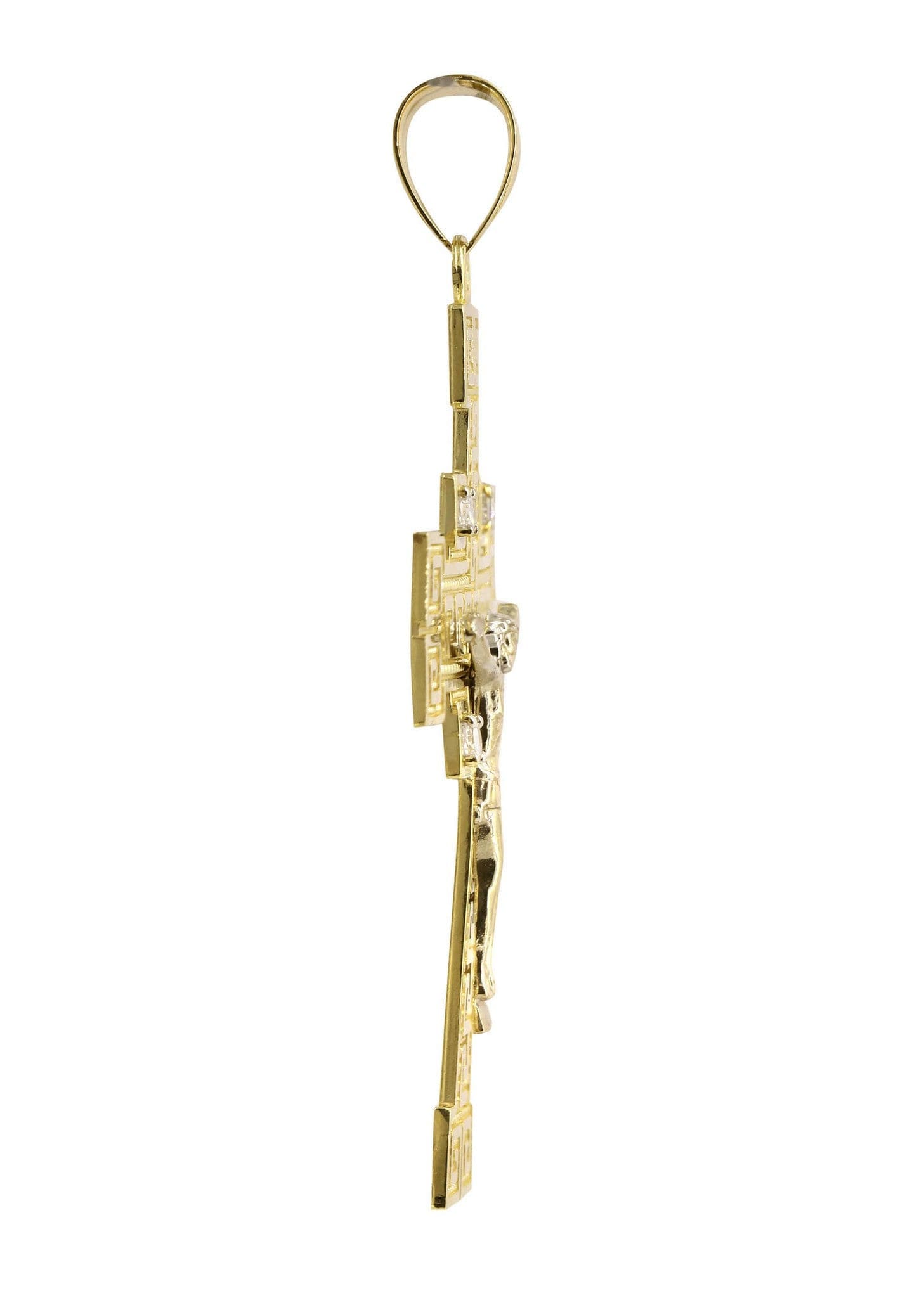 10K Gold Cross Pendant for Women & Men - 8.8 Grams Religious Jewelry - Perfect for Baptism, First Communion, Confirmation & Daily Wear