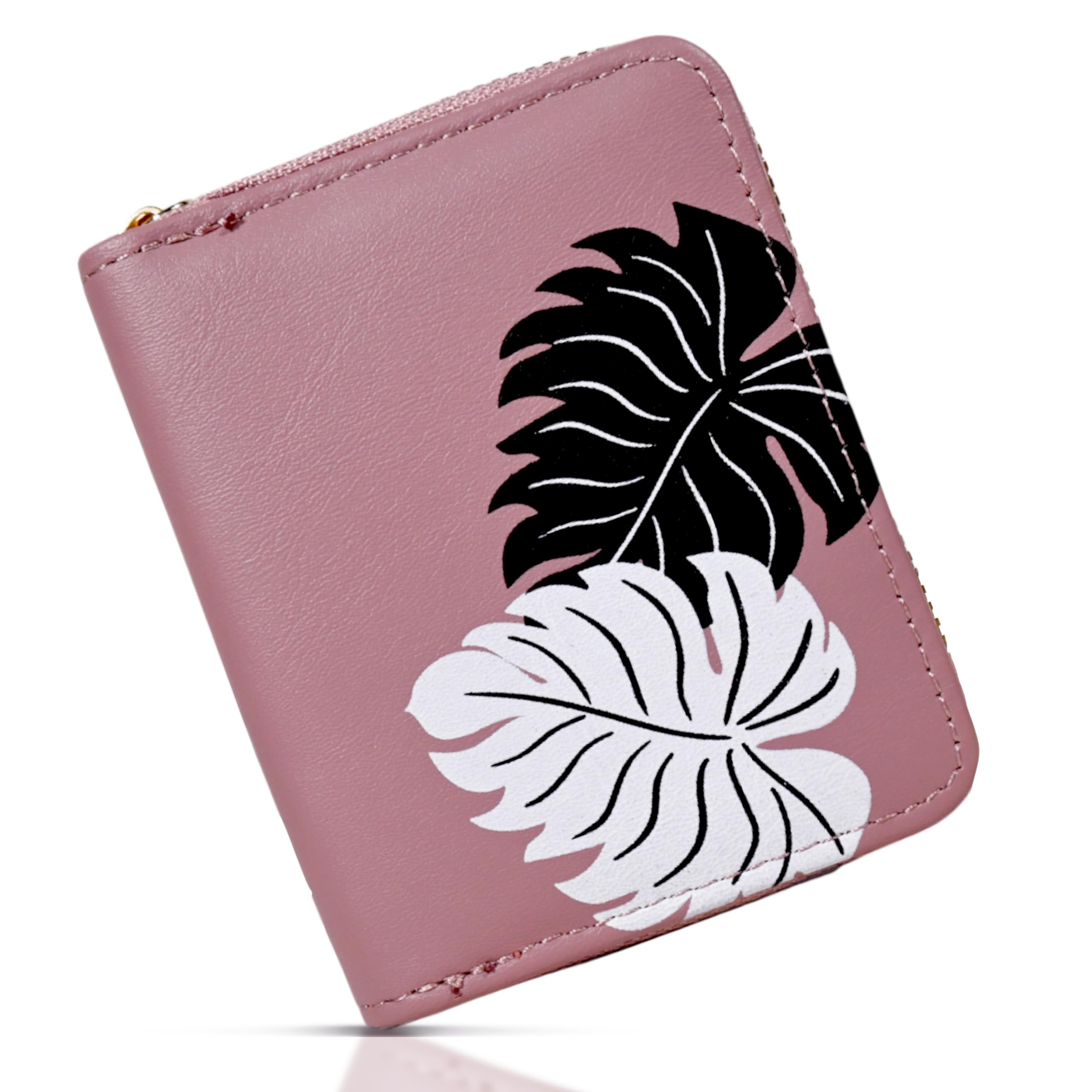 Stylish Women's Small Wallet - Slim Credit Card Holder & Coin Purse with Secure Zipper - Cute Mini Wallet for Girls & Women (Purple) - Perfect for Everyday Use, Travel & Gift Giving