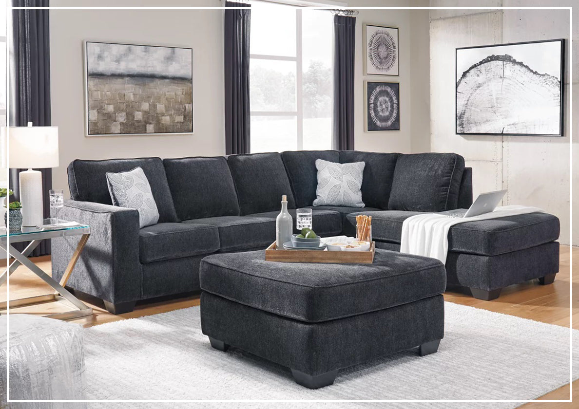 Gio Italia Aster Fabric Full Size Sleeper Sectional with Chaise - Modern Convertible Sofa Bed for Living Room, Guest Room & Small Spaces