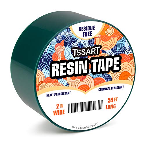 TSSART High-Temperature Resin Tape for Epoxy Molding - 2 Inch x 54FT Thermal Silicone Adhesive Tape, Heat & Oxidation Resistant, Easy Release for River Tables & DIY Resin Projects - Perfect for Epoxy Art, Woodworking, and Crafting