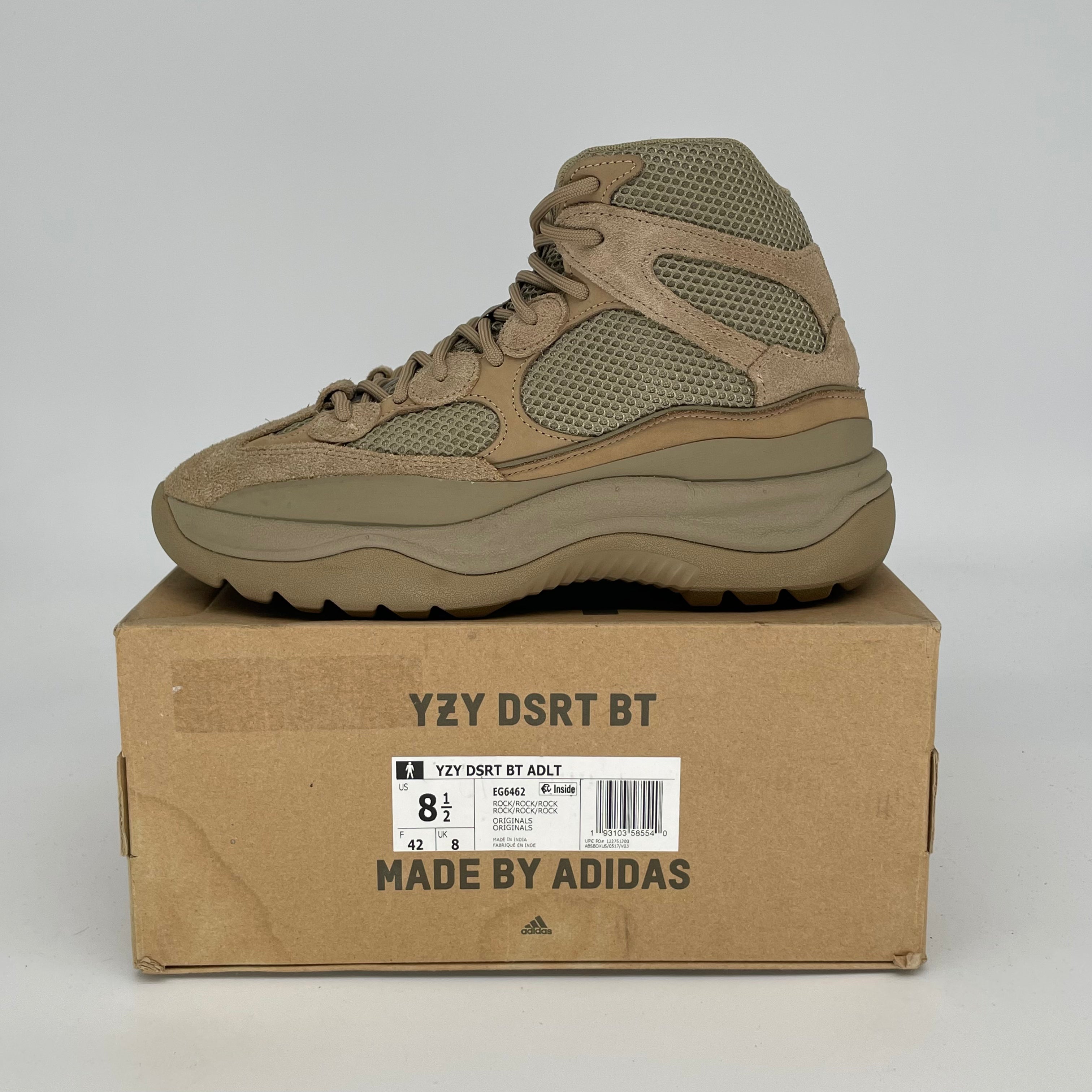 Adidas Yeezy Desert Boot Rock Size 8.5/10W EG6462 - Stylish & Comfortable Hiking Sneakers for Outdoor Adventures & Urban Streetwear