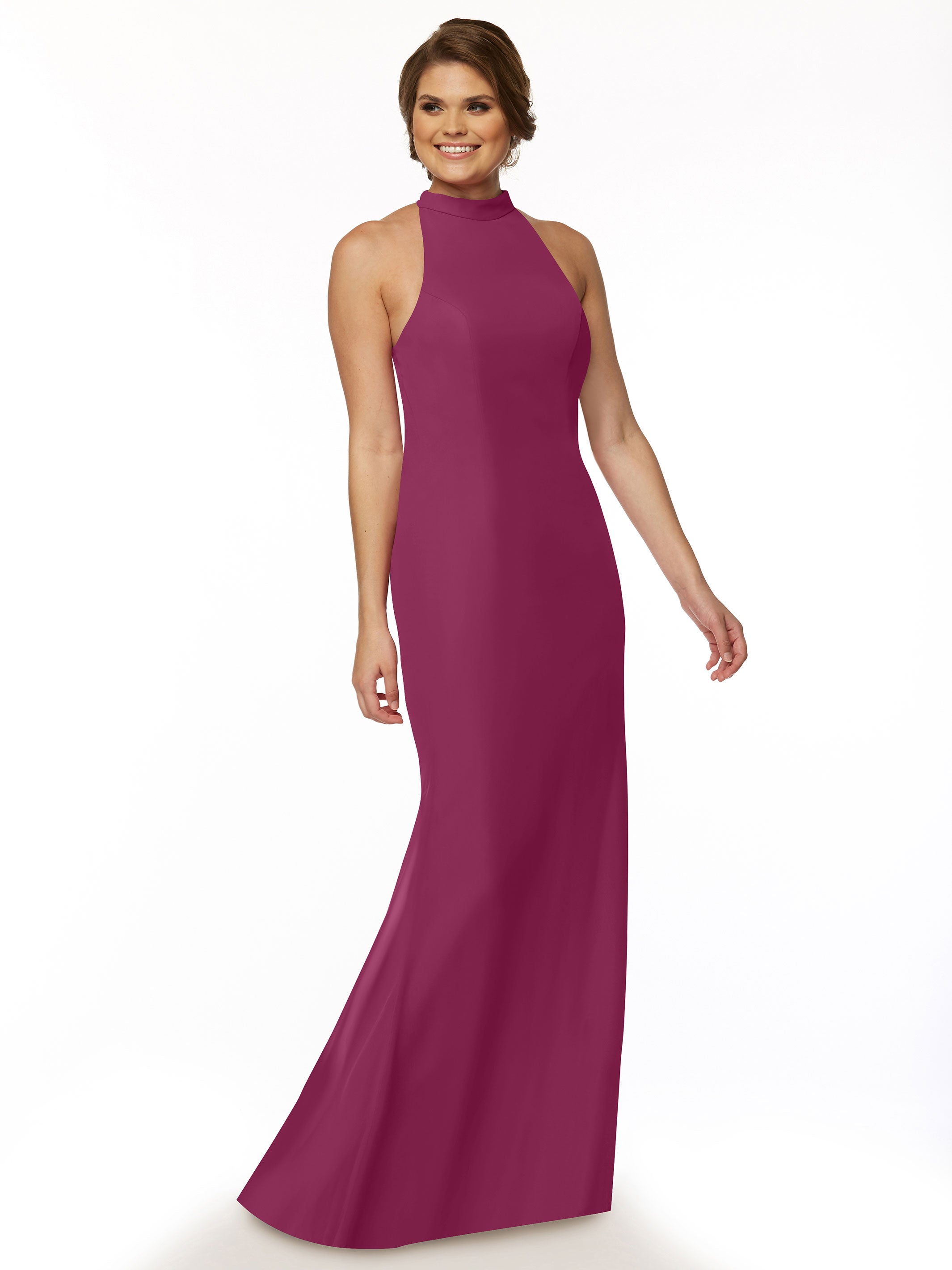 Elegant Mermaid Bridesmaid Dress with Halter Neckline - Perfect for Beach Weddings, Formal Events & Special Occasions