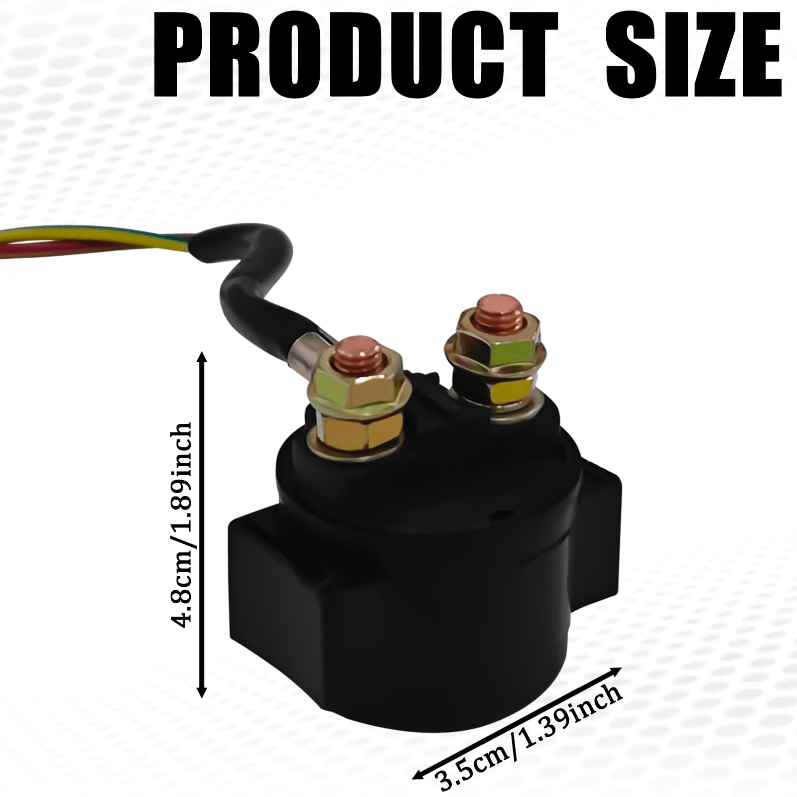 GY6 Starter Solenoid Relay for 4-Stroke Engine 50cc-250cc - Compatible with ATV, Dirt Bike, Pit Bike, Scooter & Go Kart - High Performance Motorcycle Starter Relay (Black) - Perfect for Off-Road Adventures & Engine Repairs