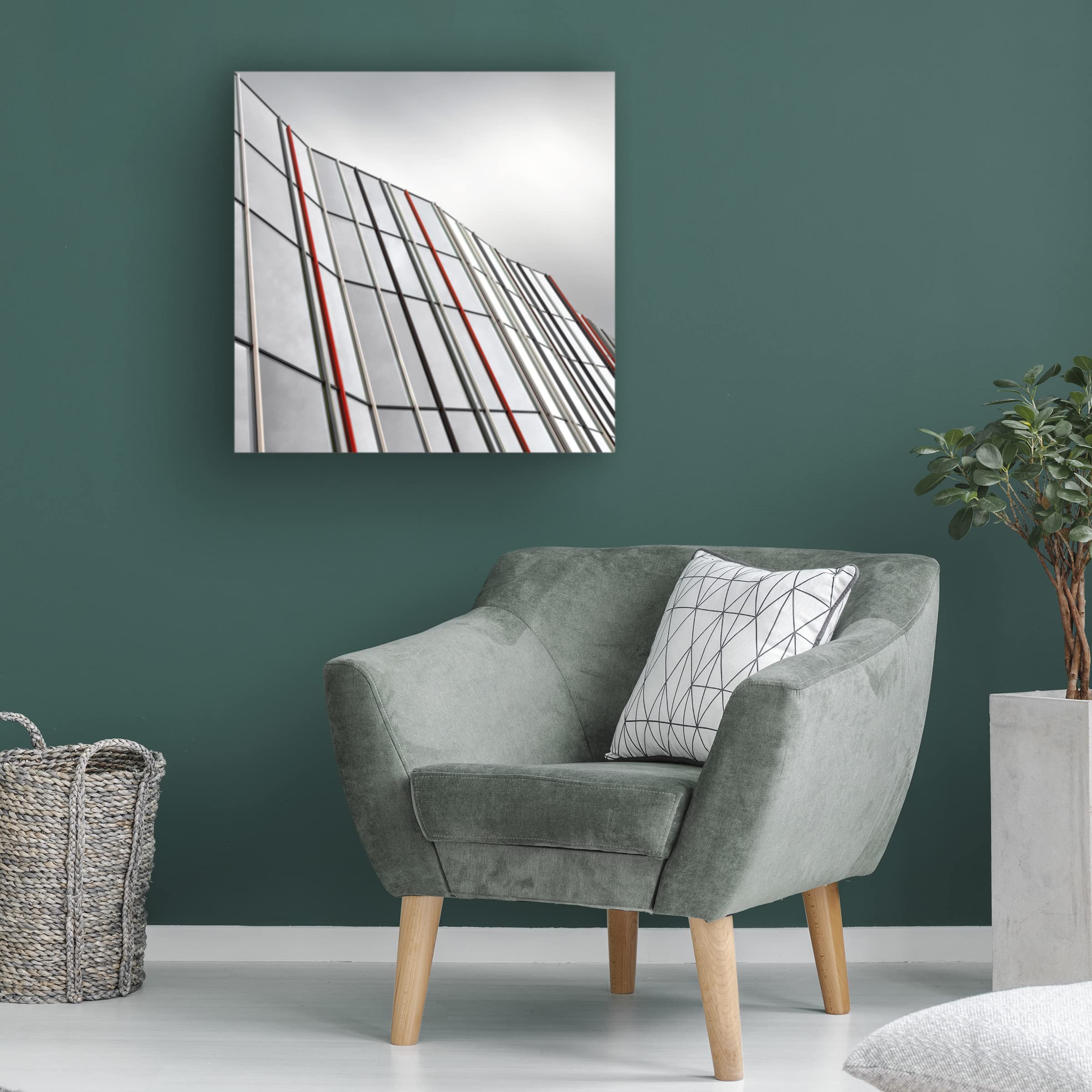 Gilbert Claes 'Silver Wall' Canvas Art Print - Modern Abstract Wall Decor for Living Room, Bedroom & Office | Trademark Fine Art Collection