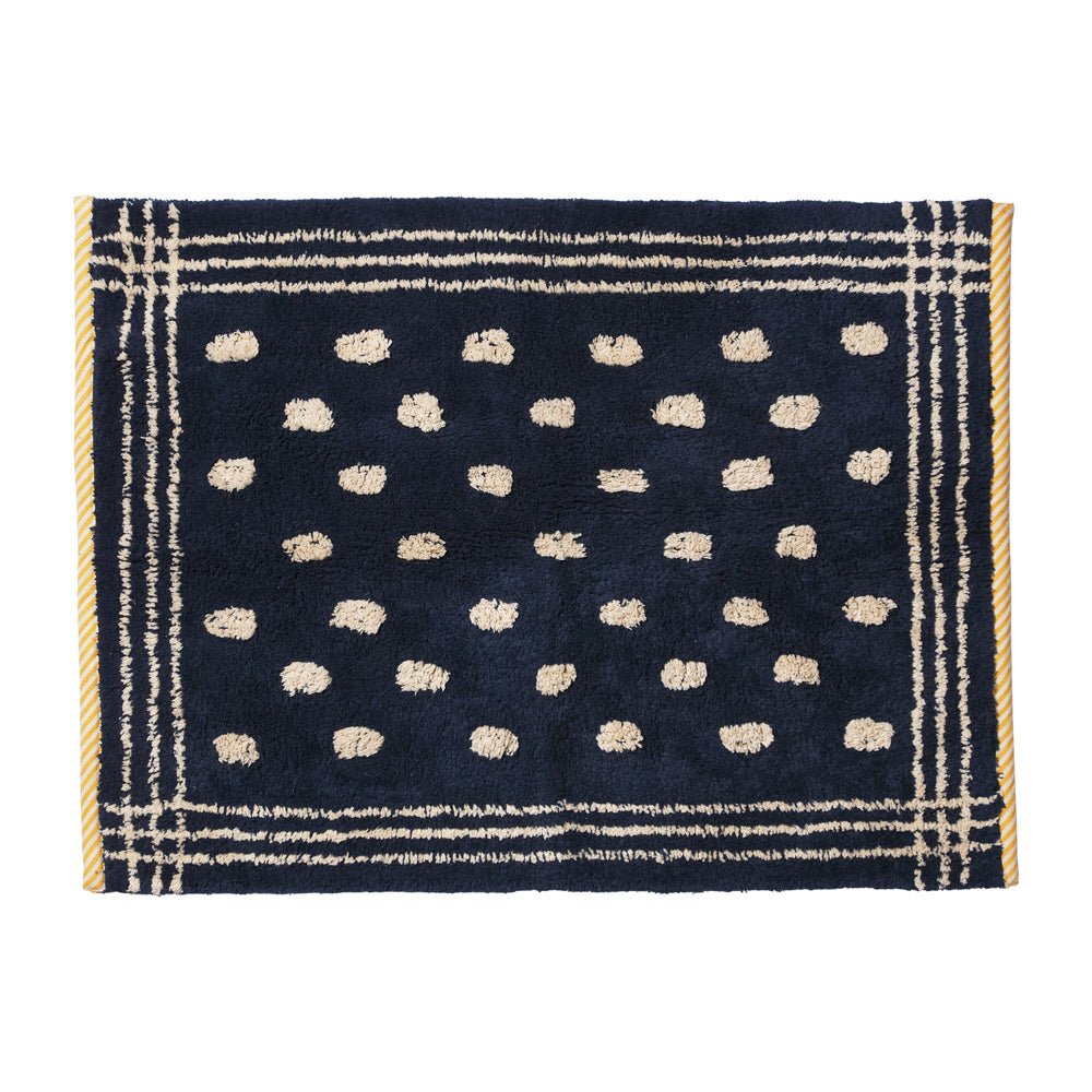 Premium Palermo Bath Mat - Soft, Absorbent & Non-Slip Bathroom Rug in Indigo Blue - Perfect for Bathroom, Shower & Spa Areas