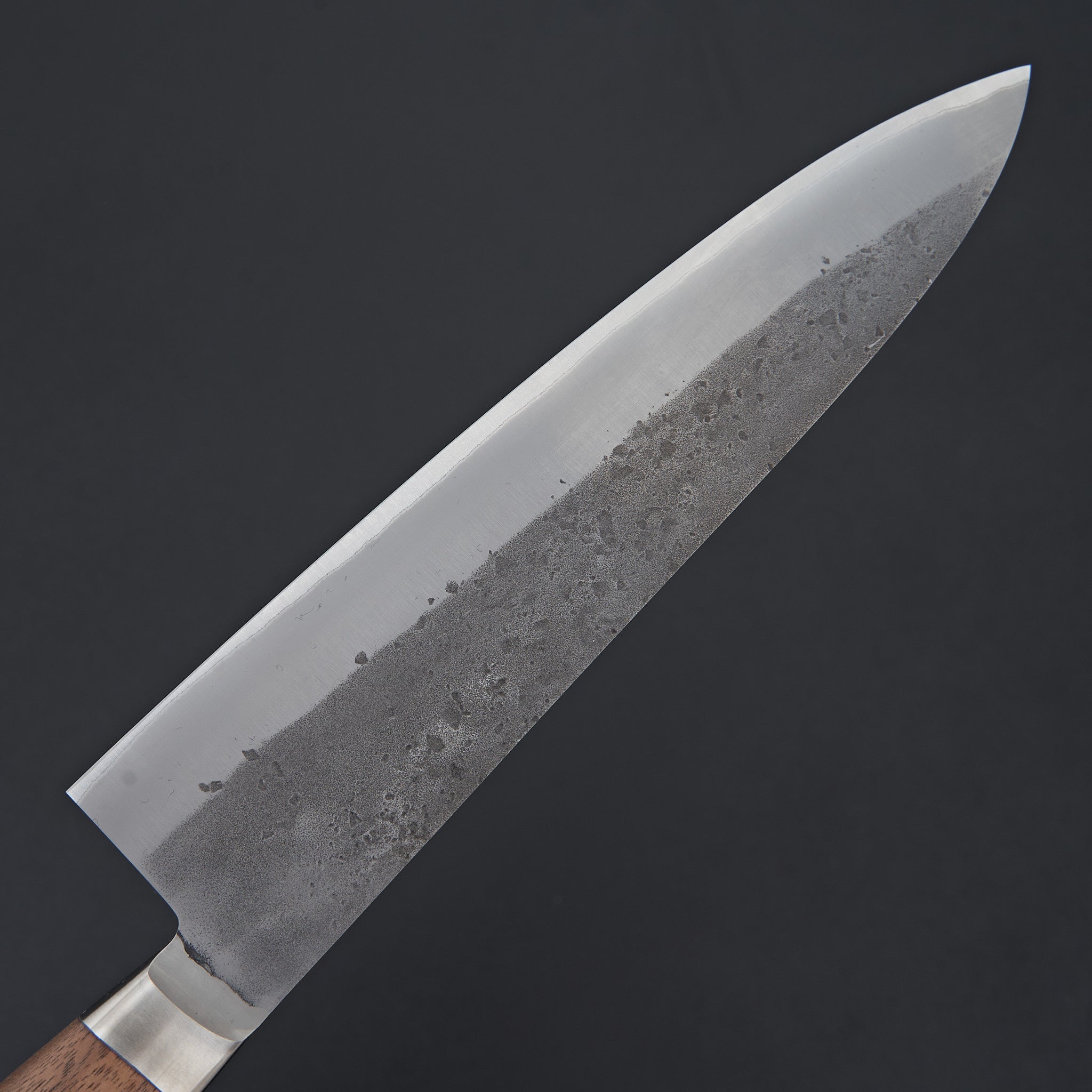 Hitohira TD Blue #2 Stainless Clad Nashiji Yo Gyuto 210mm Japanese Chef Knife with Walnut Handle - Perfect for Sushi, Meat Cutting & Professional Kitchen Use