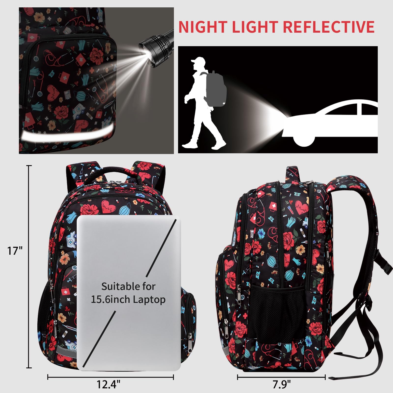 **Gatycallaty Nurse Backpack for Women - Waterproof Laptop Work Bag for College, Nursing Assistant, CNA, CMA - Durable Hospital & Commuter Essentials - Perfect Gift for Nurses & Healthcare Professionals (Great for Clinicals, Travel & Daily Use)**
