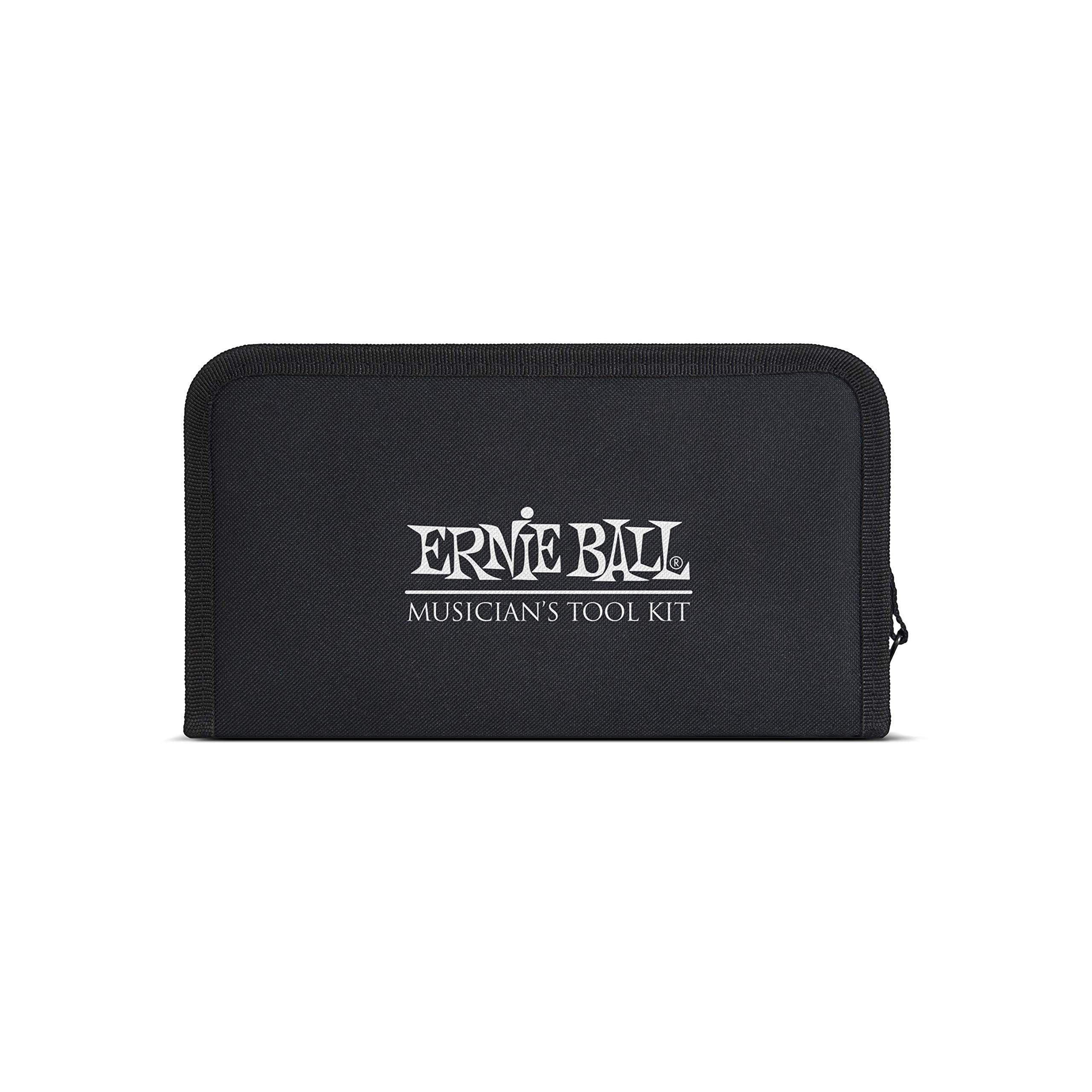 Ernie Ball Musician's Tool Kit (P04114) Black - Essential Guitar Maintenance Tools for Musicians - Perfect for Guitar String Changing, Cleaning, and Setup at Home or Studio