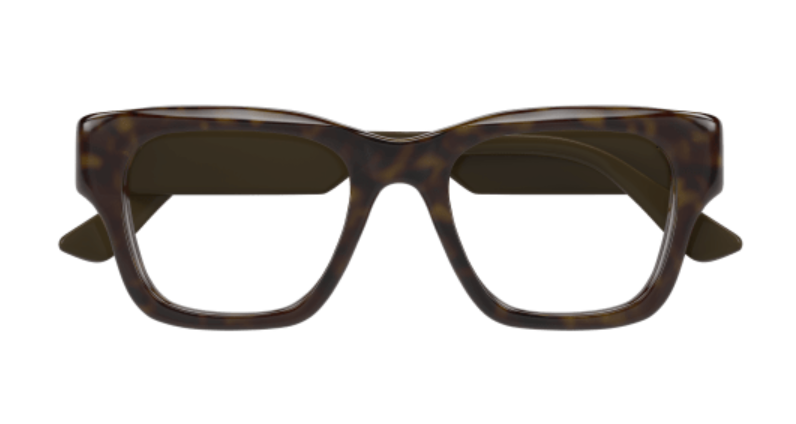 Gucci GG1669O 008 Havana/Brown Square Men's Eyeglasses - Classic Designer Optical Frames for Men, UV Protection, Lightweight & Durable - Perfect for Work, Driving & Everyday Wear