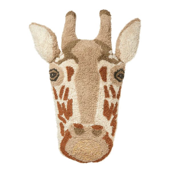 Soft Tufted Giraffe Pillow - Plush Animal Print Decorative Throw Cushion for Nursery, Kids Room, or Bohemian Home Decor - Perfect for Sofa, Bed, and Reading Nook