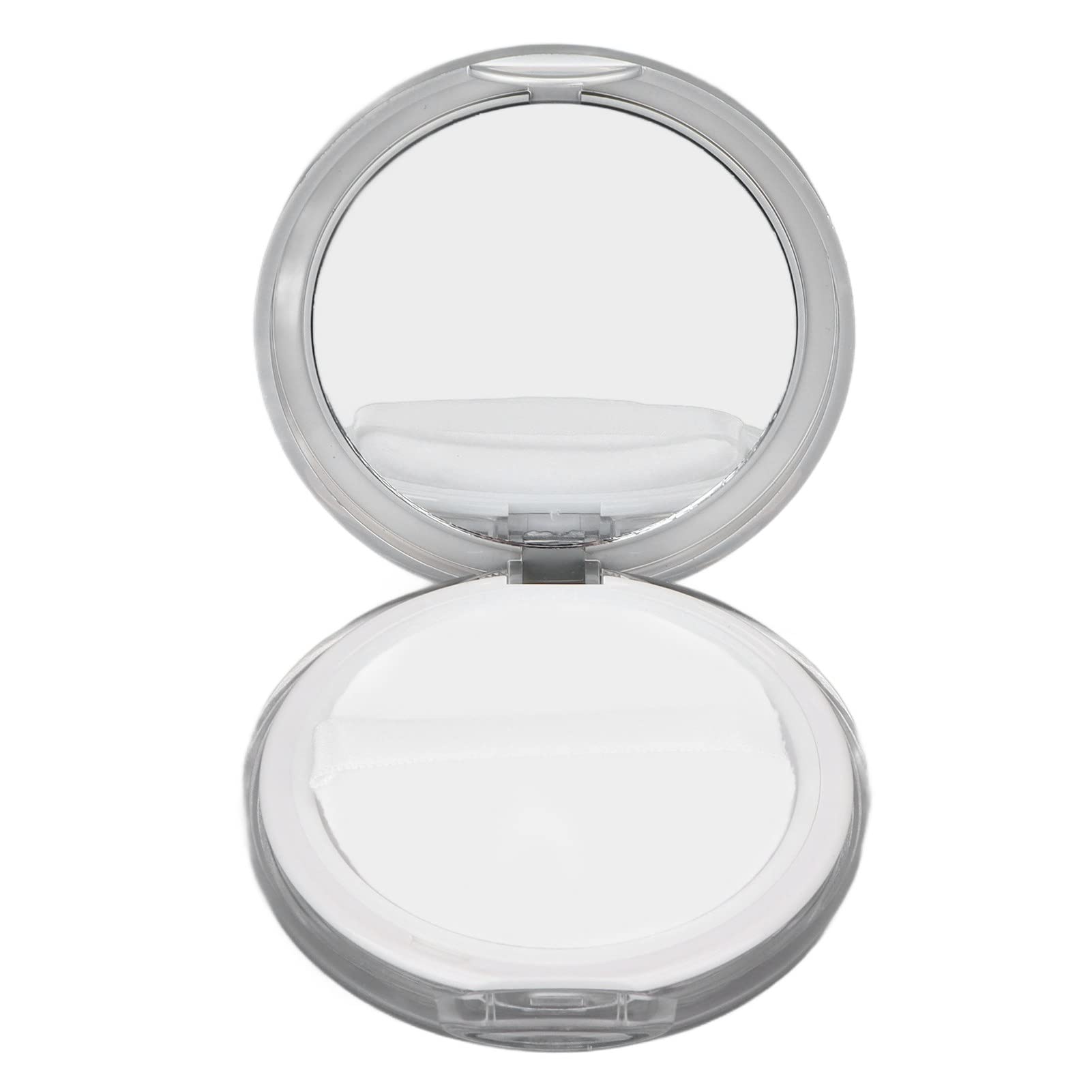 Refillable Loose Powder Holder with HD Mirror - Leak-Proof Travel Compact Case & Flocking Powder Puff | Perfect for Makeup Touch-Ups On-The-Go