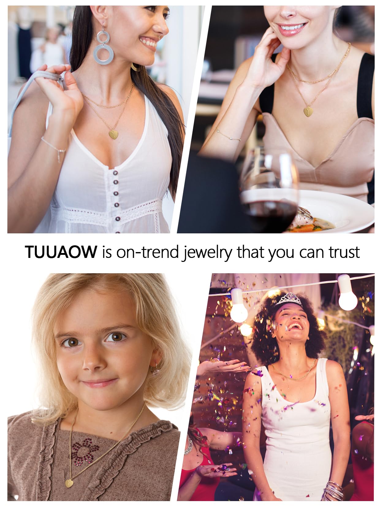 18K Gold-Plated Layered Pendant Necklace for Women & Teen Girls - Elegant Fashion Jewelry Gift for Birthday, Anniversary & Special Occasions | Perfect for Date Night, Parties & Everyday Wear