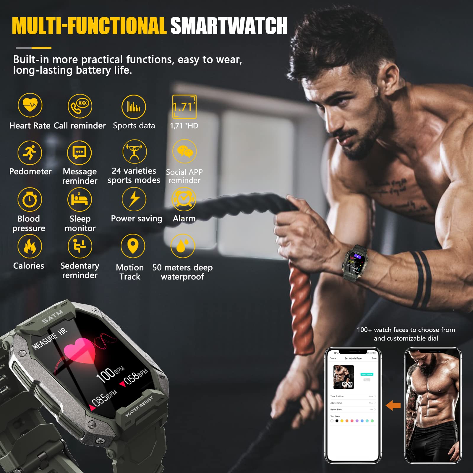 Smart Watch for Men - 1.71