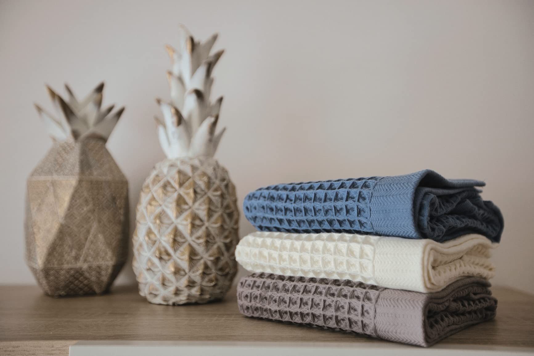 Premium K-25 Waffle Towels for Bath & Spa - 100% Cotton Quick Dry Bath Sheet - Ultra Soft & Lightweight K25 Waffle Weave Towel (Galaxy Blue) - Perfect for Hotels, Gyms & Luxury Bathrooms