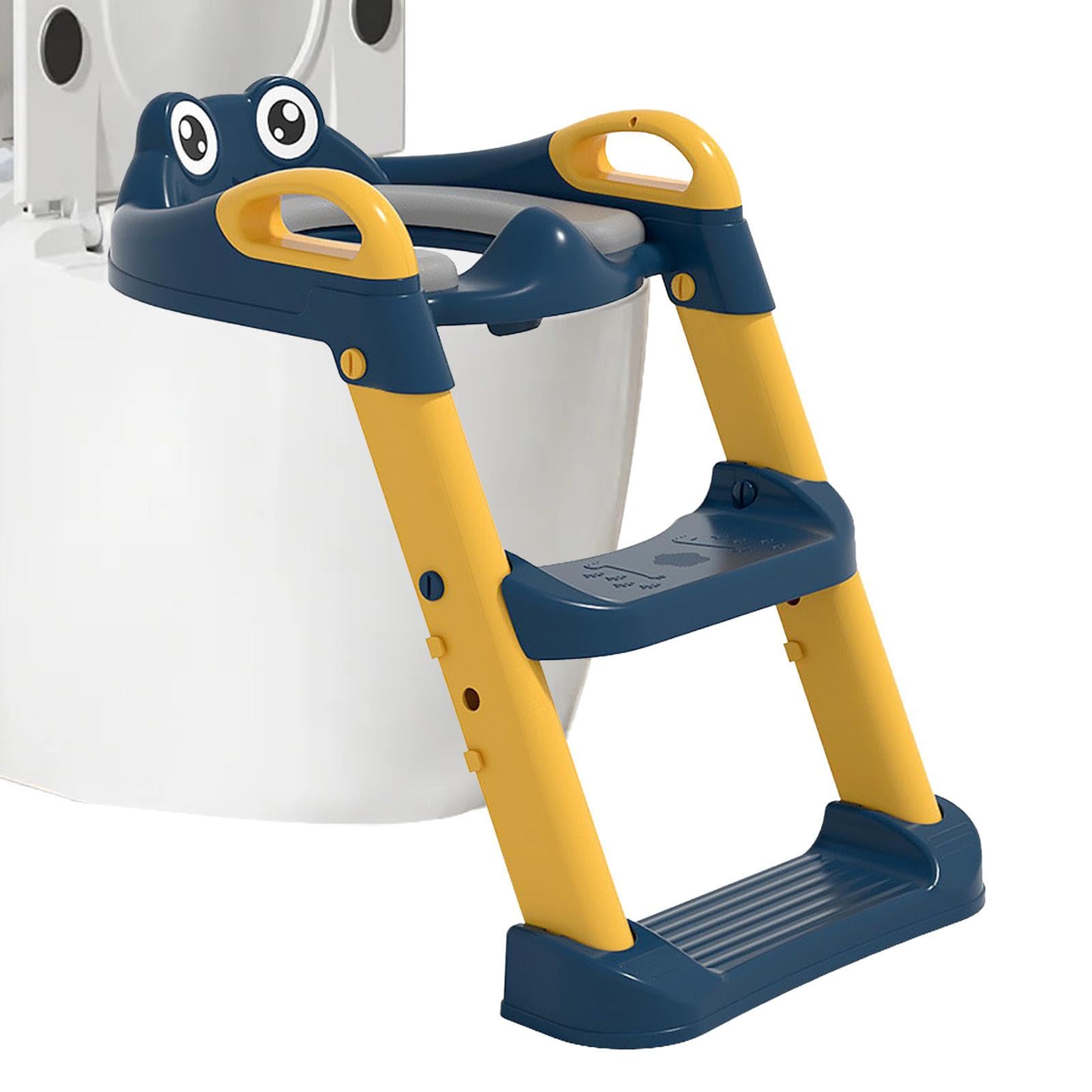 **Potty Training Seat with Ladder - Anti-Slip Baby Toilet Seat & Step Stool for Toddlers - Safe & Sturdy for Home Bathroom (Ideal for Potty Training Kids 18 Months & Up)**    *(Use Case: Perfect for toddlers transitioning from diapers to independent toilet use, ensuring safety and comfort in home bathrooms.)*