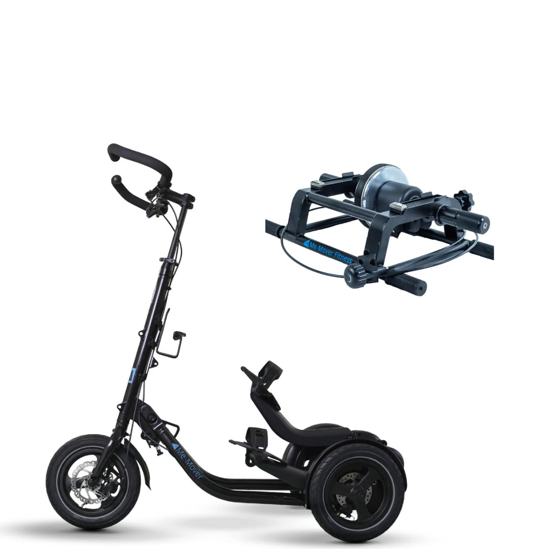 Fit Folding Bike Black with Bike Trainer Set - Portable Exercise Bike for Indoor & Outdoor Full-Body Workouts | Perfect for Home Gym, Commuting, and Fitness Training Programs