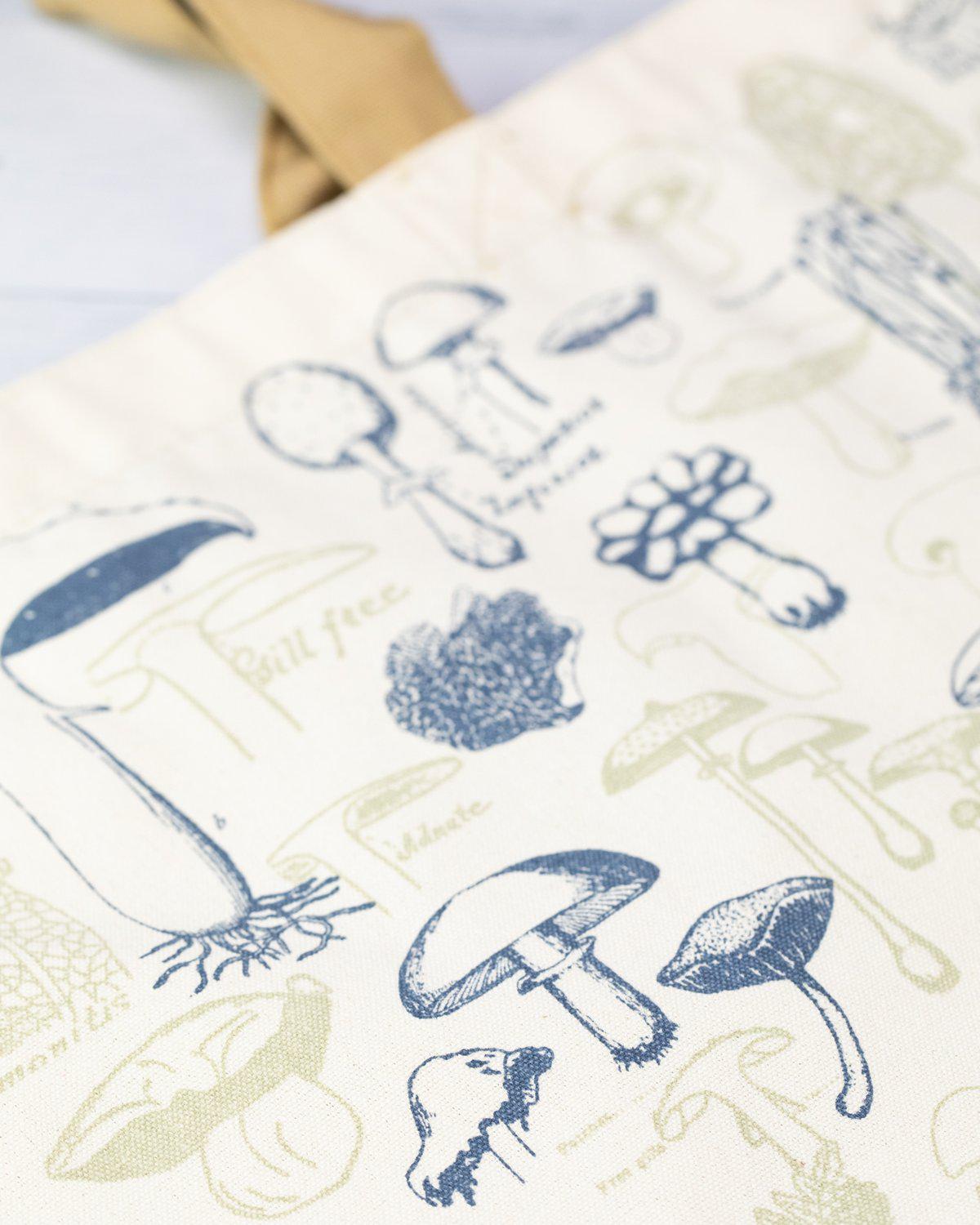 Eco-Friendly Mushroom Print Tote Bag - Reusable Grocery Shopping & Beach Tote for Women - Perfect for Farmers Market, Picnics & Daily Use