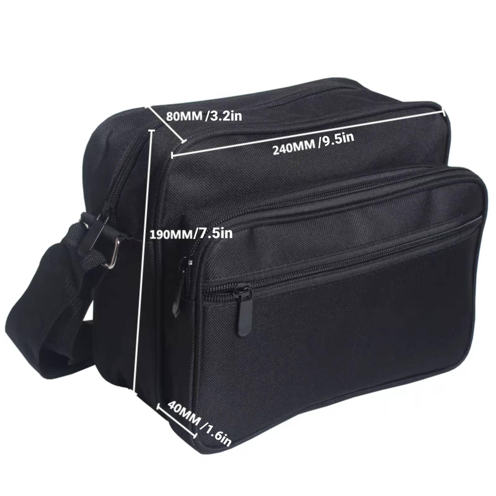 Heavy Duty Canvas Tool Bag with Multiple Zippered Pockets - Portable Black Storage Organizer for Hardware Tools | Durable & Wear-Resistant Backpack for Construction, Electricians & DIY Projects