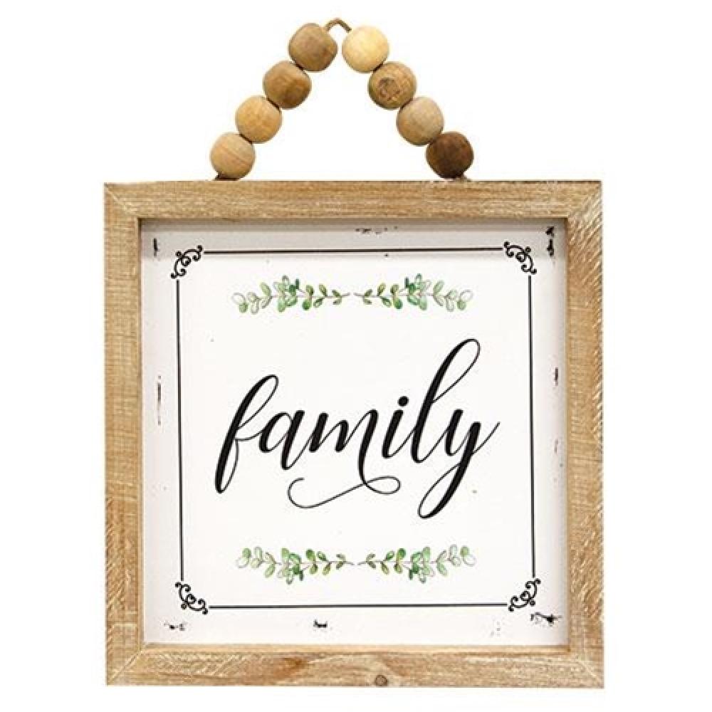Personalized Family Bead Hanger Sign - Custom Wooden Wall Decor for Home Entryway - Perfect for Housewarming Gifts & Farmhouse Decor
