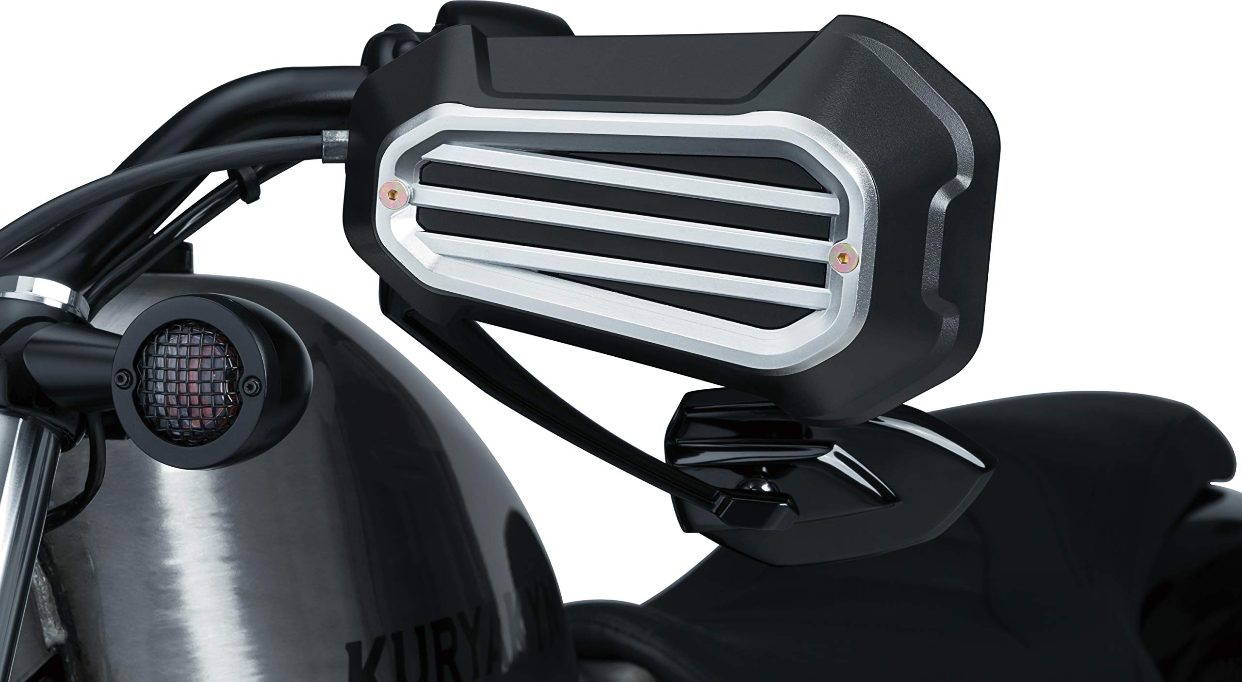 Kuryakyn 6708 Dillinger Handguard Wind Deflectors for Harley-Davidson Sportster (2004-2019) - Silver Pair | Motorcycle Wind Protection Accessories | Perfect for Long Rides & Cold Weather Riding