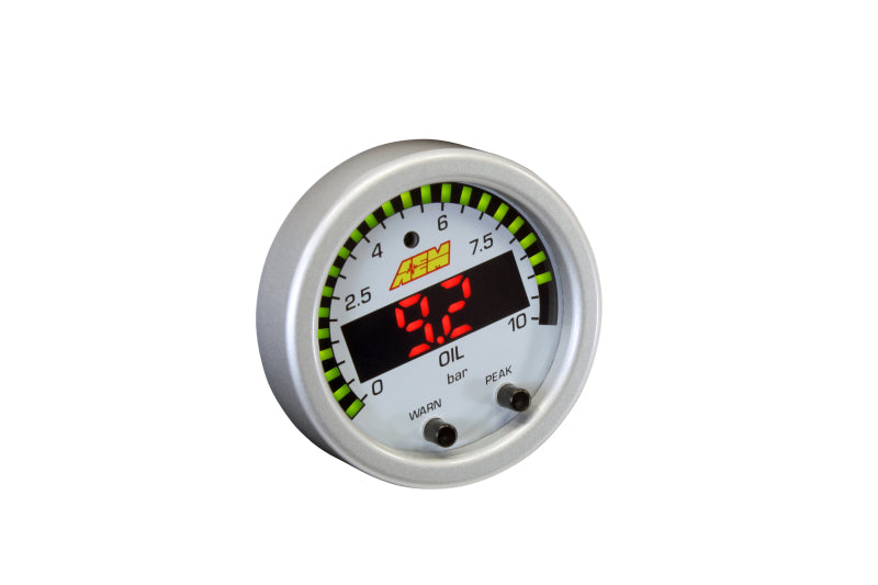 AEM X Series 0-150 PSI Oil Pressure Gauge Kit - High Performance Engine Monitoring for Racing, Off-Road & Classic Cars