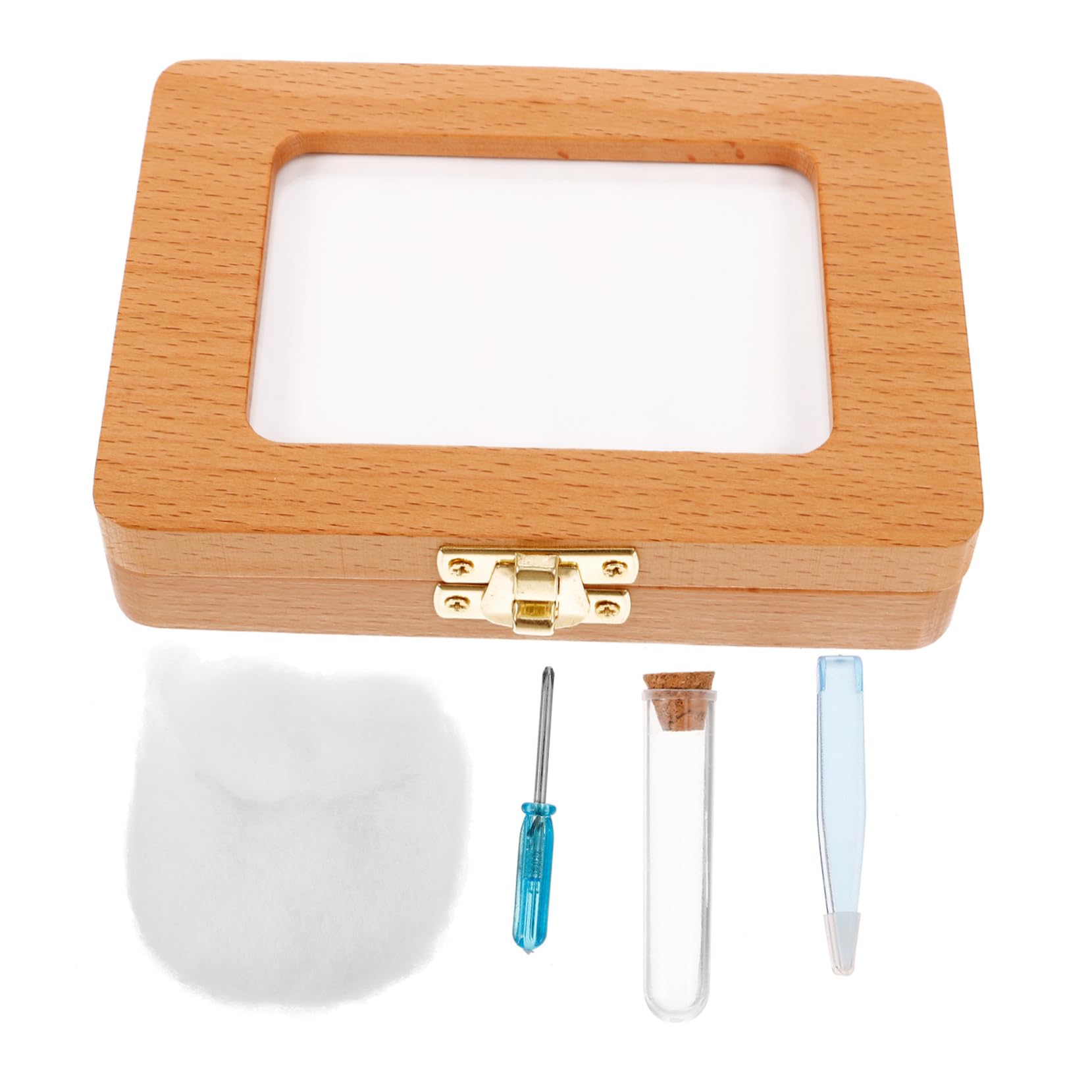 TOYANDONA Wooden Baby First Tooth Keepsake Box - Tooth Holder Organizer for Kids, Memory Box for Lost Teeth - Perfect for Baby Shower Gifts & Childhood Memorabilia Storage