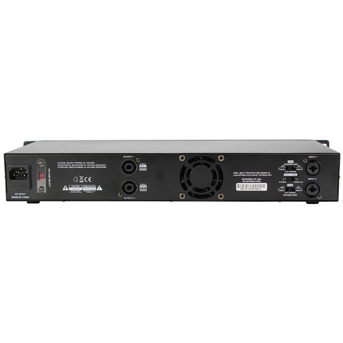 Blastking D1200.2 2400W 2-Channel Class D Car Amplifier - High Power Audio for Car Stereo Systems, Subwoofers & Truck Sound Upgrades