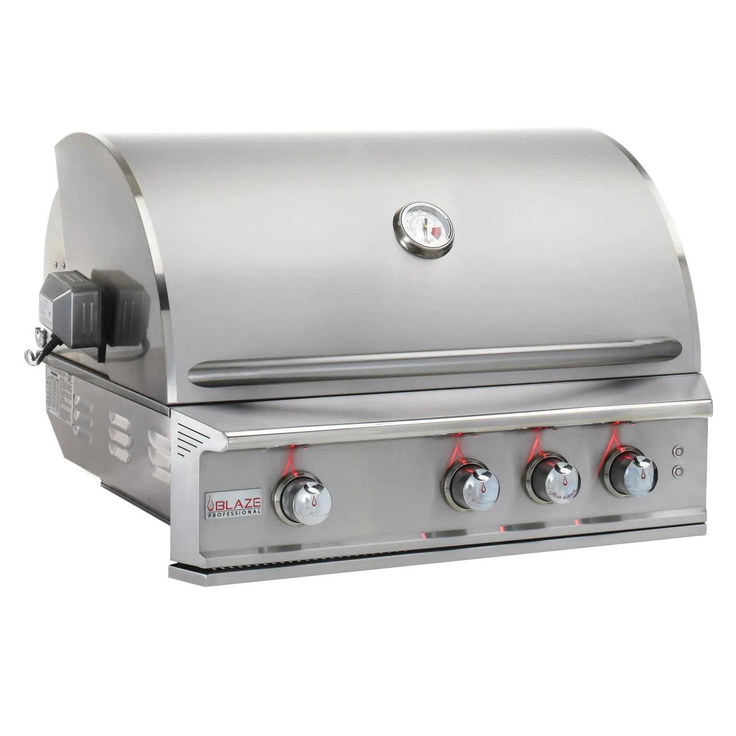 Blaze Professional LUX 34 Inch 3 Burner Built-In Gas Grill with Rear Infrared Burner - BLZ 3PRO - Perfect for Outdoor Cooking, Backyard BBQs, and Patio Entertaining