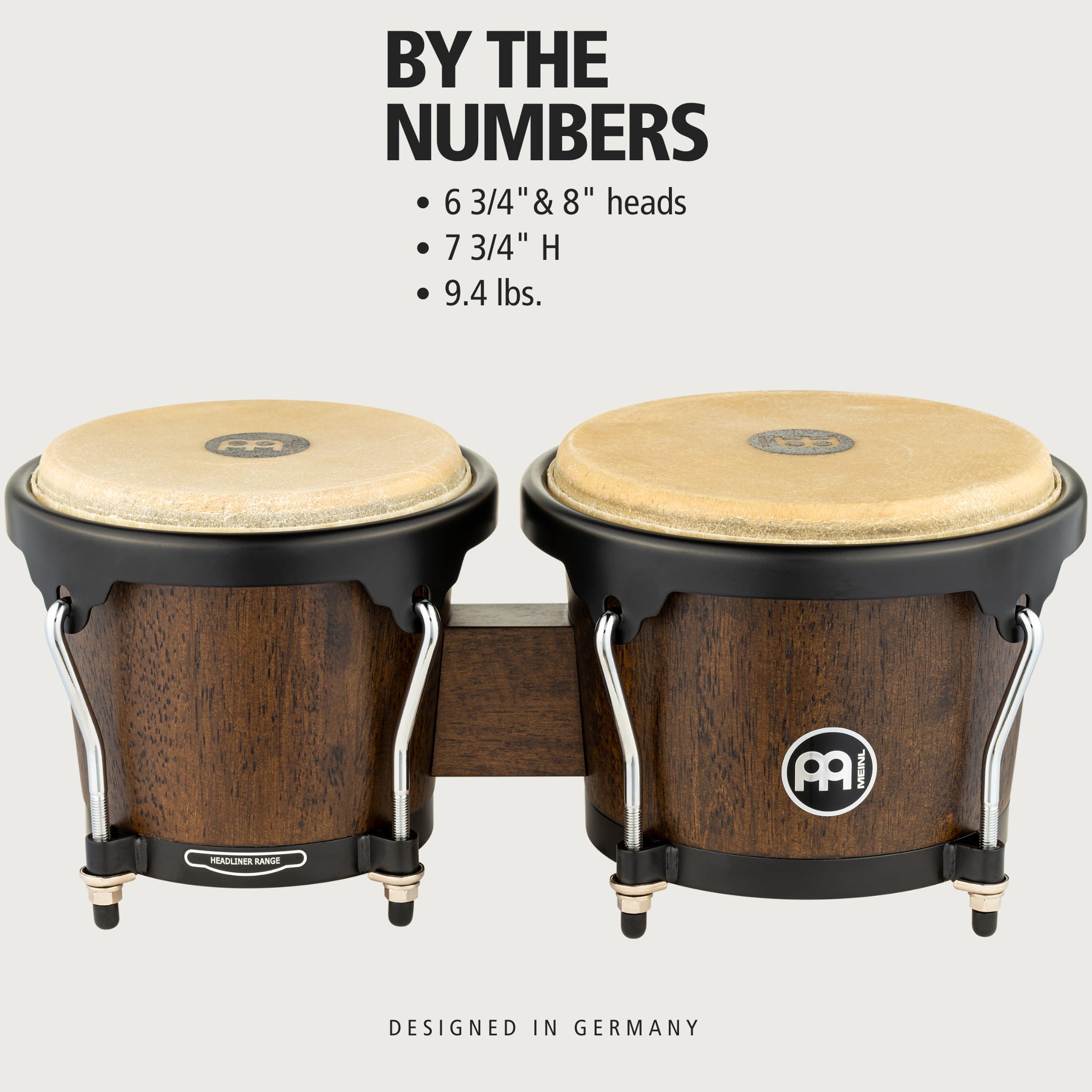 Meinl Percussion Bongos Hand Drum Set 6.75