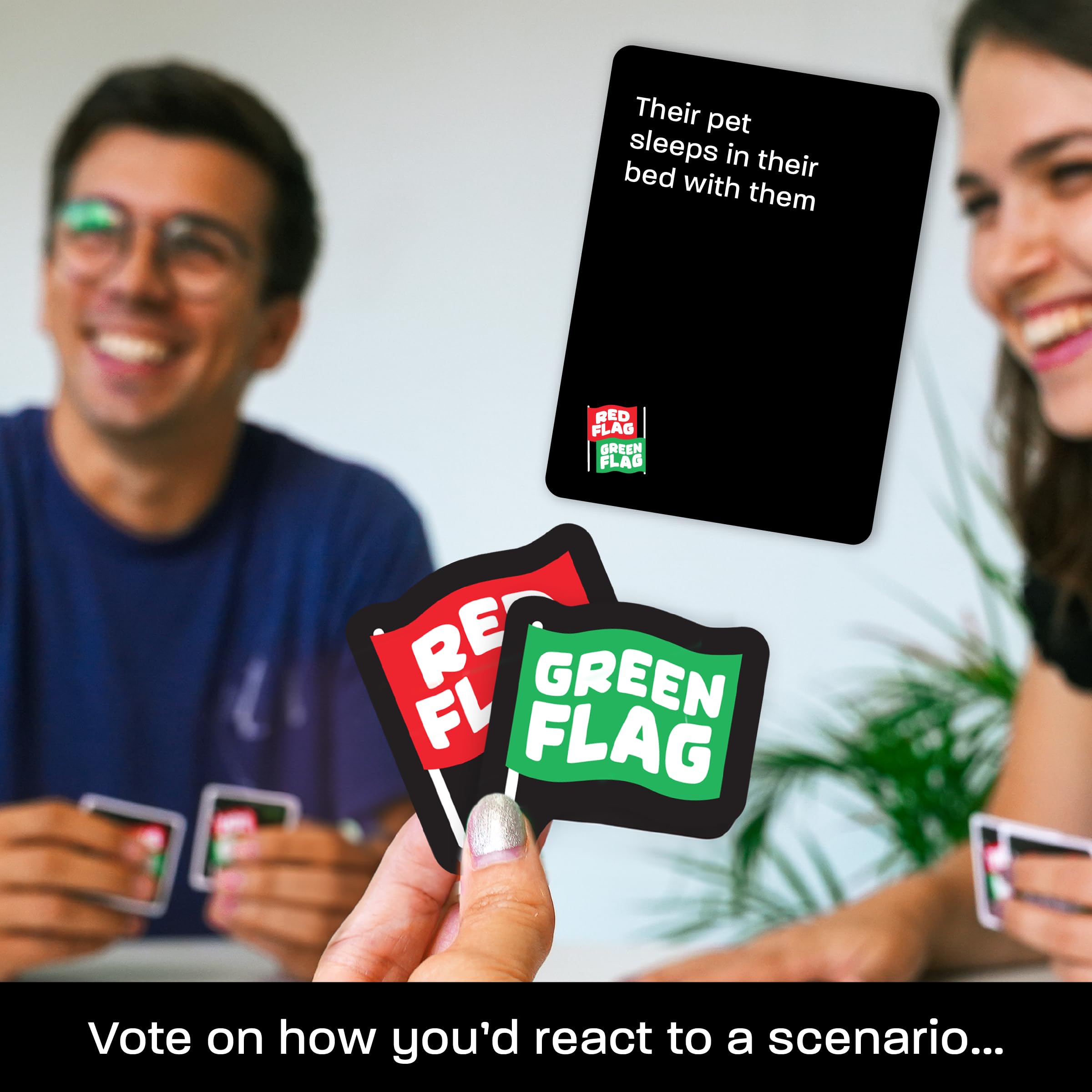 Lucky Egg - Fun Red Flag Green Flag Party Game for Adults - Judge Your Friends' Dating Decisions with 230 Diverse Questions - Hilarious Adult Board Game for Parties & Game Nights - Perfect for Bachelorette Parties, Girls Night Out & Couples Game Night