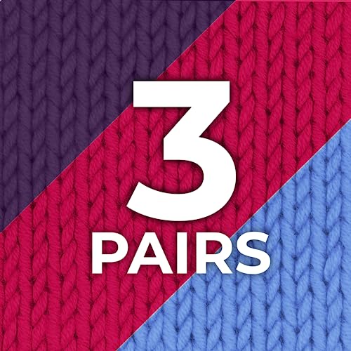 1 Pair Pink, 1 Pair Purple, 1 Pair Blue