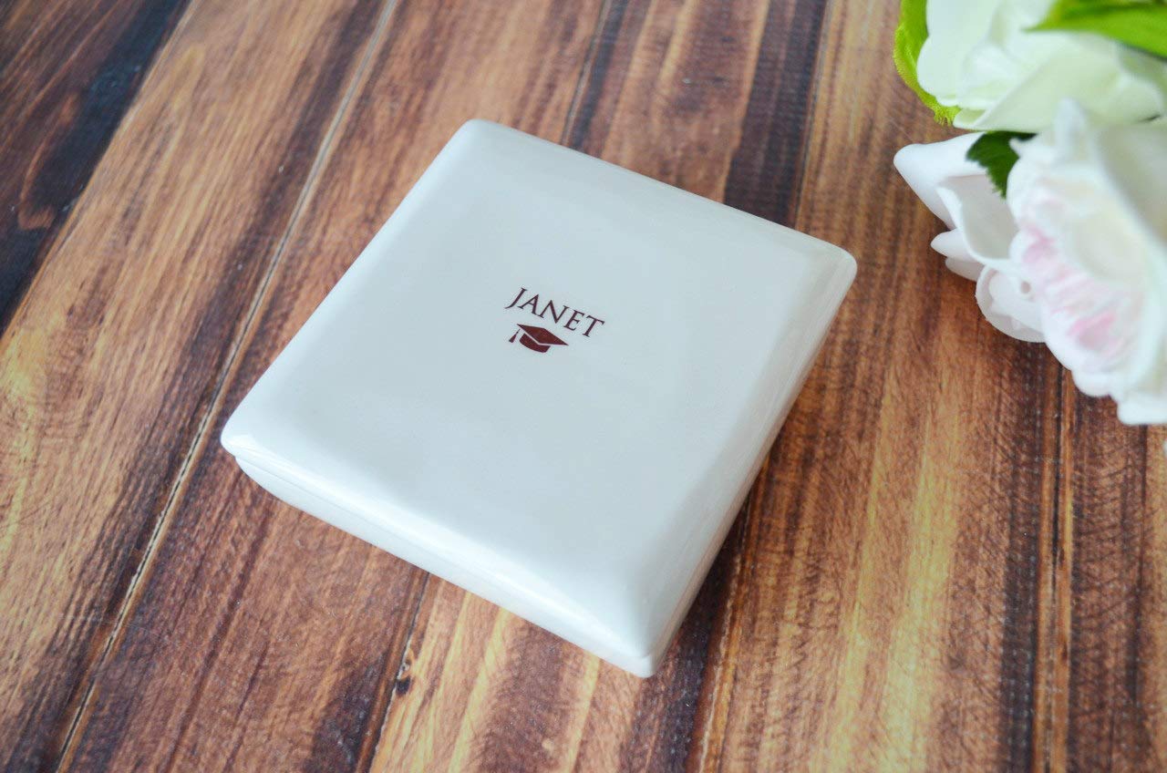 Personalized Graduation Gift Box for College & High School 2024 - Engraved Square Keepsake Box for Diploma, Jewelry, or Memories - Perfect Graduation Party, Senior Gift, or Commencement Souvenir