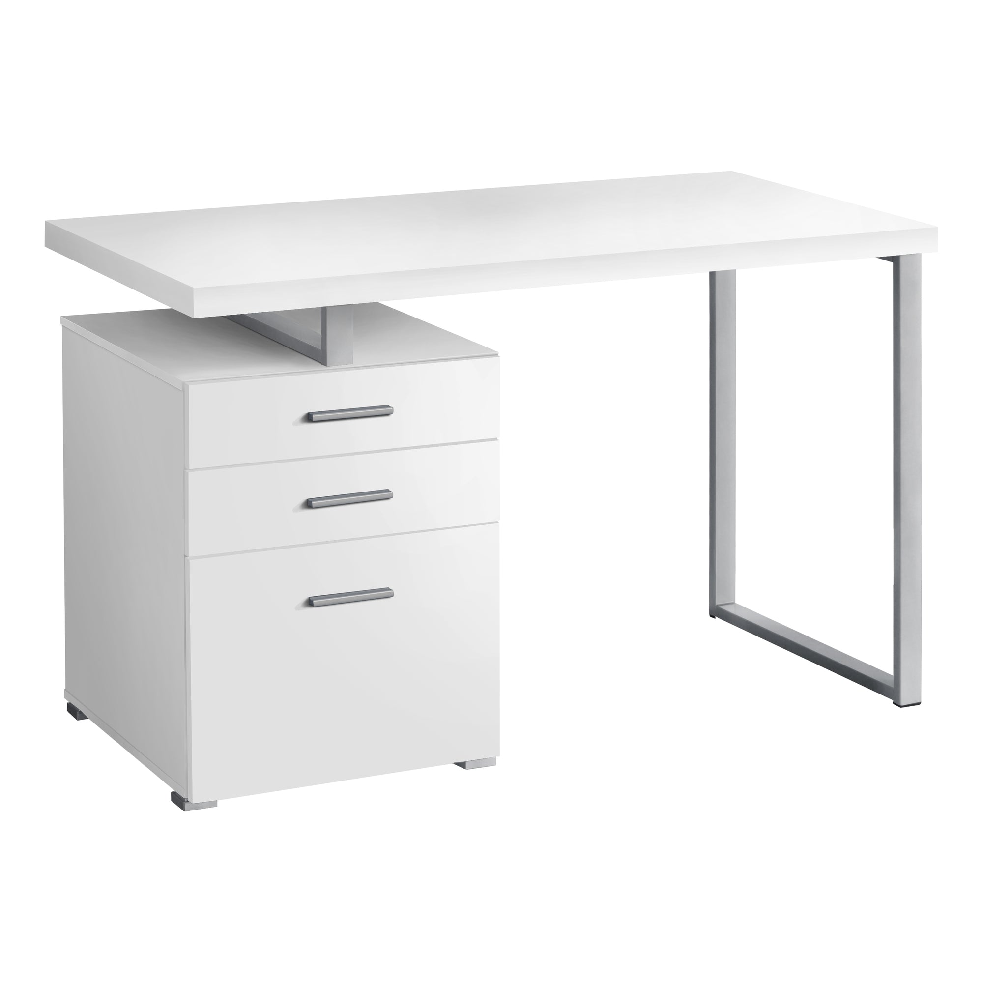 48L White Office Series Storage Cabinet - Left or Right Facing for Home & Office Organization - Perfect for Files, Supplies & Stationery Storage
