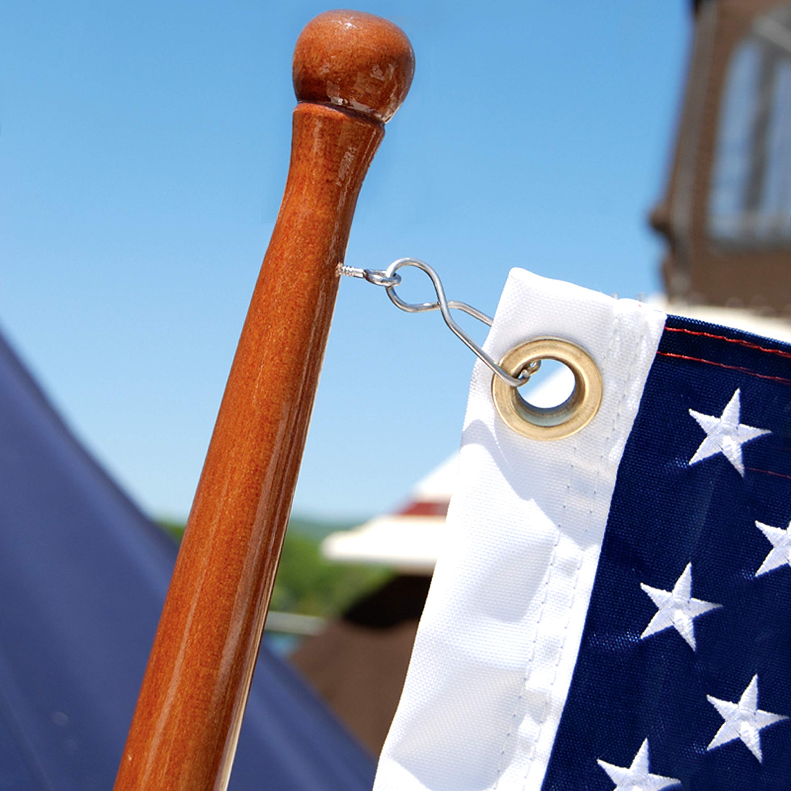 Premium Teak Flag Pole for Outdoor & Garden Decor