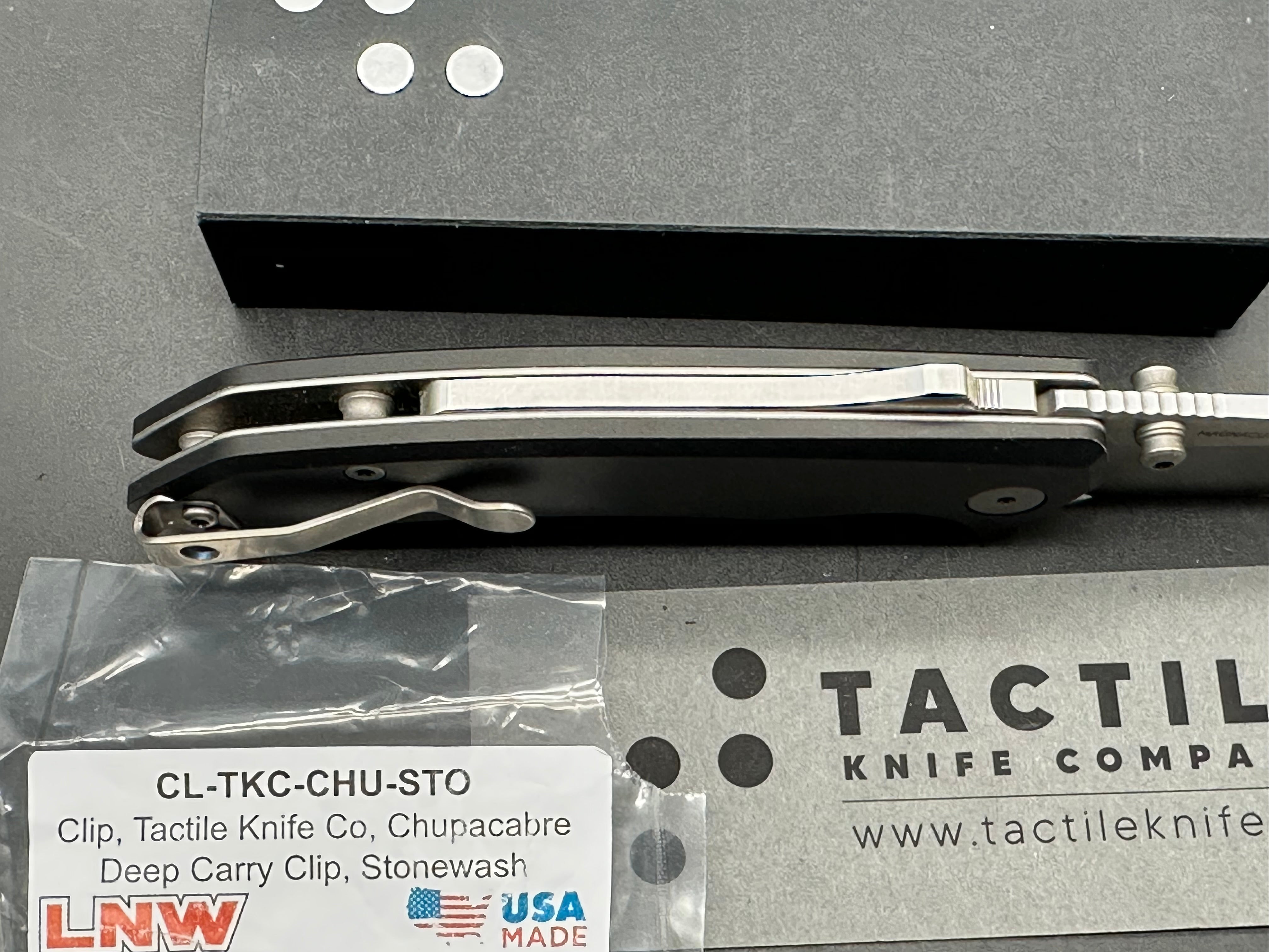 Tactile Chupacabra Satin Magnacut Folding Knife with Deep Carry Clip - Perfect for EDC, Outdoor Adventures & Tactical Use