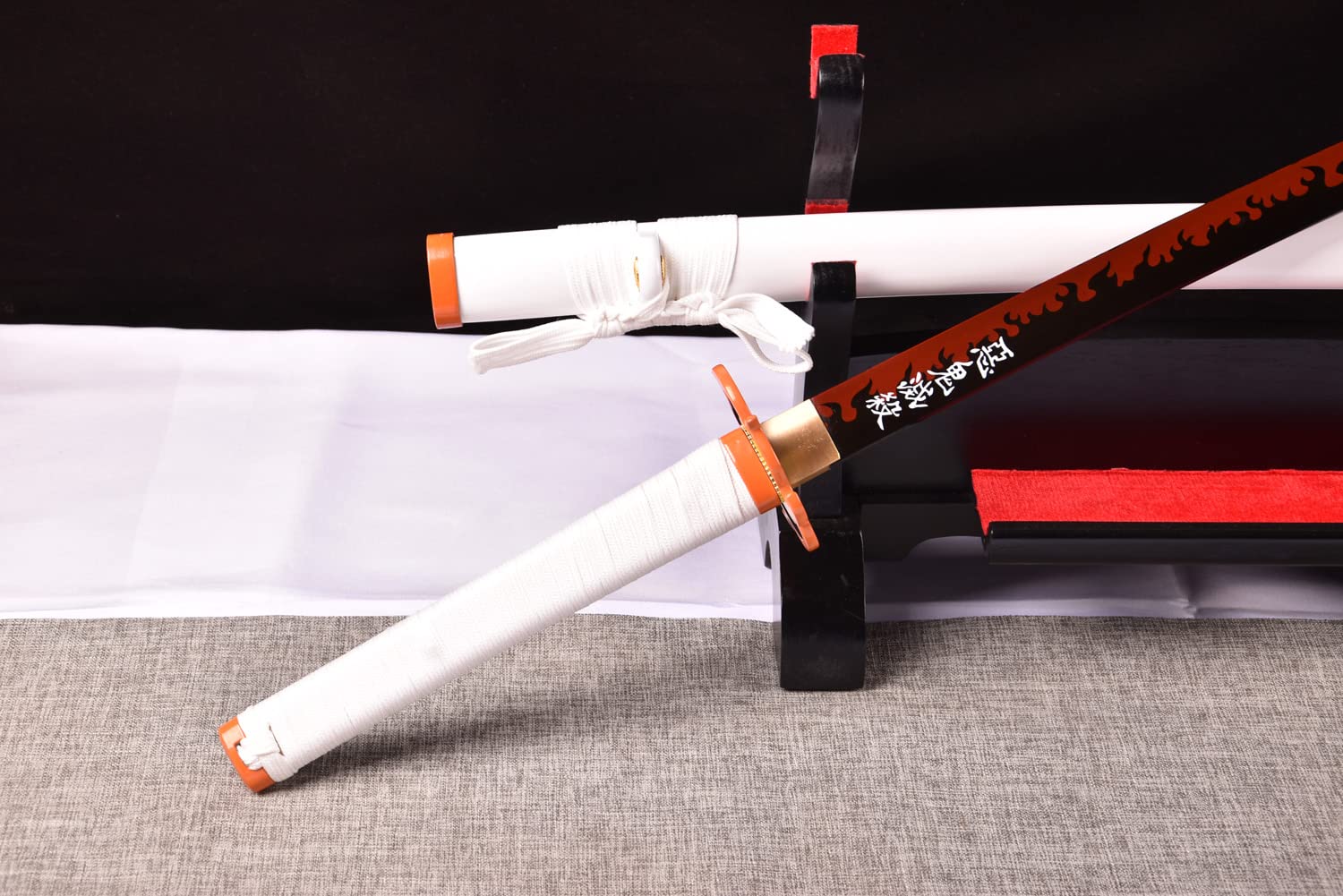 Handmade Demon Slayer Katana - 1060 Carbon Steel Full Tang Samurai Sword with Real Sharp Blade | Japanese Anime Cosplay Weapon | Perfect for Collectors, Martial Arts & Anime Enthusiasts