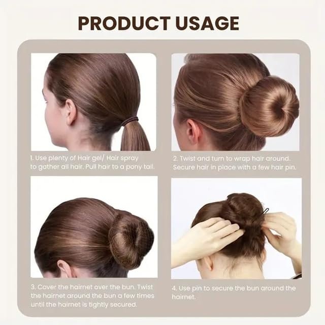 Osceola Invisible Hair Net - Reusable Elastic Black Dance Hairnet for Women & Girls (6 Pack) | Perfect for Ballet, Bun Styling & Performance Hair Cover
