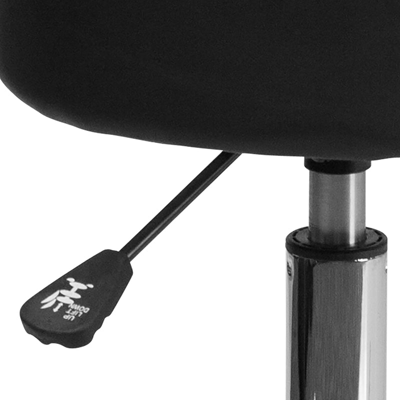 FLASH Medical Ergonomic Stool with Chrome Base - Adjustable Rolling Stool for Doctors, Dentists, Nurses & Lab Technicians - Comfortable & Durable for Clinics, Hospitals & Medical Offices