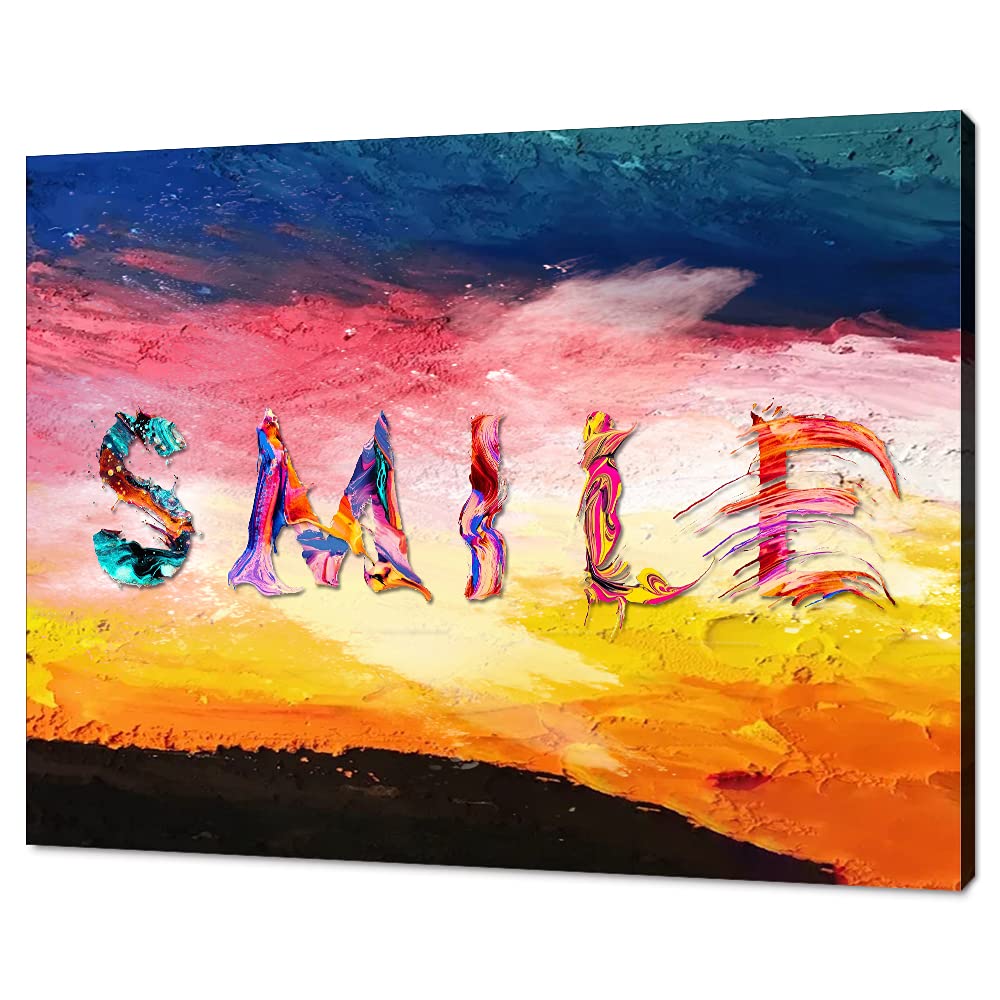 Motivational Office Wall Art - 18x24 Inch Inspirational Canvas Print with Wooden Frame, Colorful Background & Creative Text for Home & Office Decor - Perfect for Living Room, Bedroom or Workspace