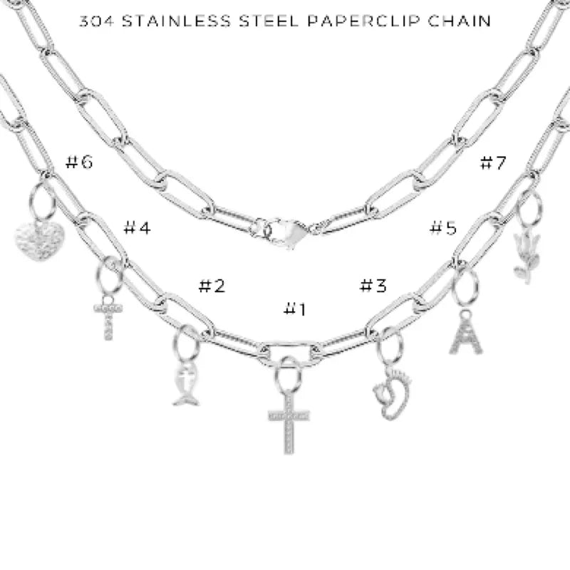 Charm Necklace with Assorted Charms - Elegant Layering Jewelry for Women - Perfect for Everyday Wear & Special Occasions