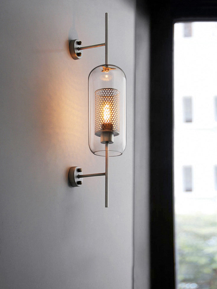 Chiswick Modern Glass Wall Light - Sleek Indoor/Outdoor Sconce for Living Room, Bedroom, Hallway & Patio Lighting