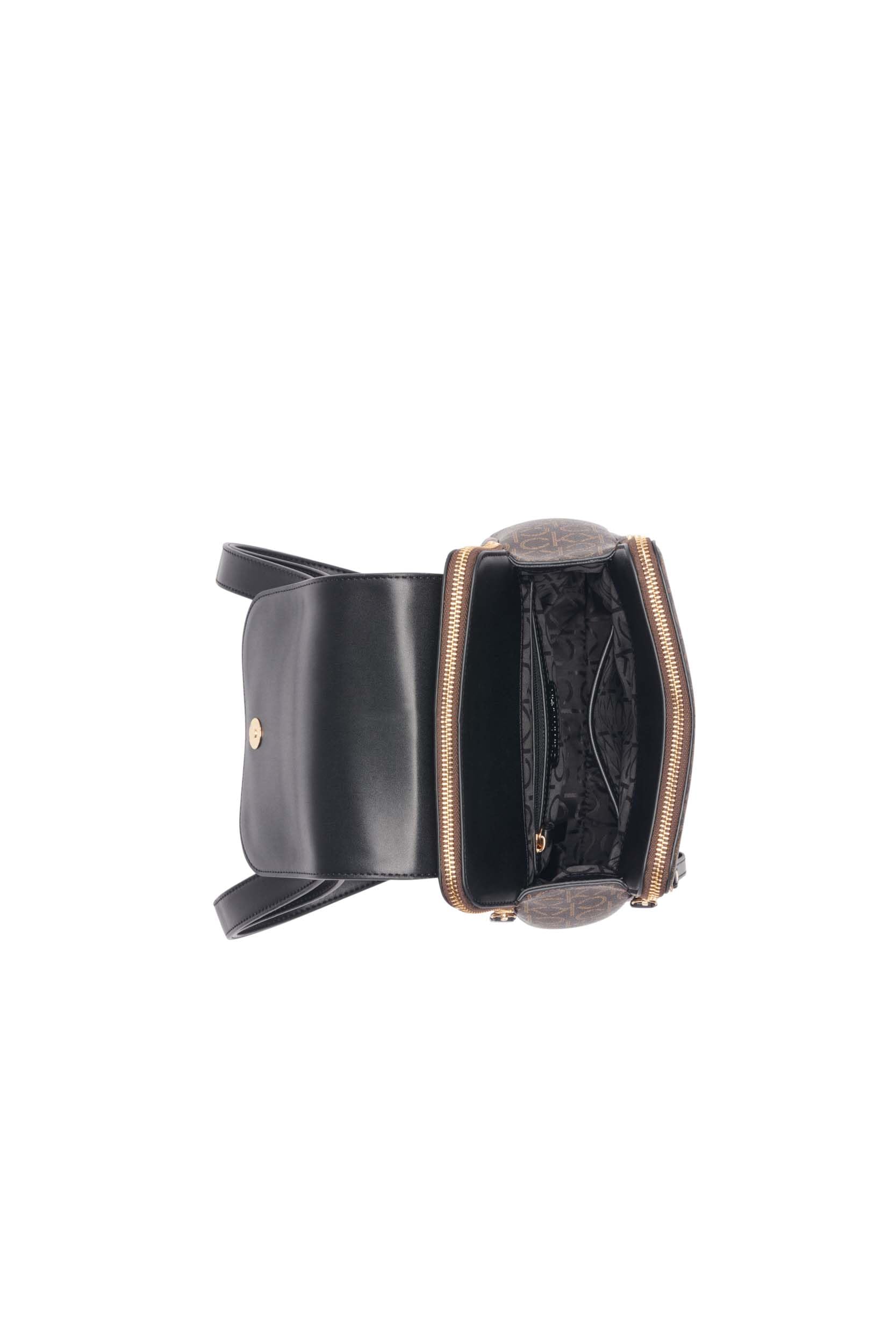 Calvin Klein Reyna Signature Key Item Flap Backpack for Women - Stylish Brown, Khaki & Black Options - Perfect for Work, Travel & Everyday Use
