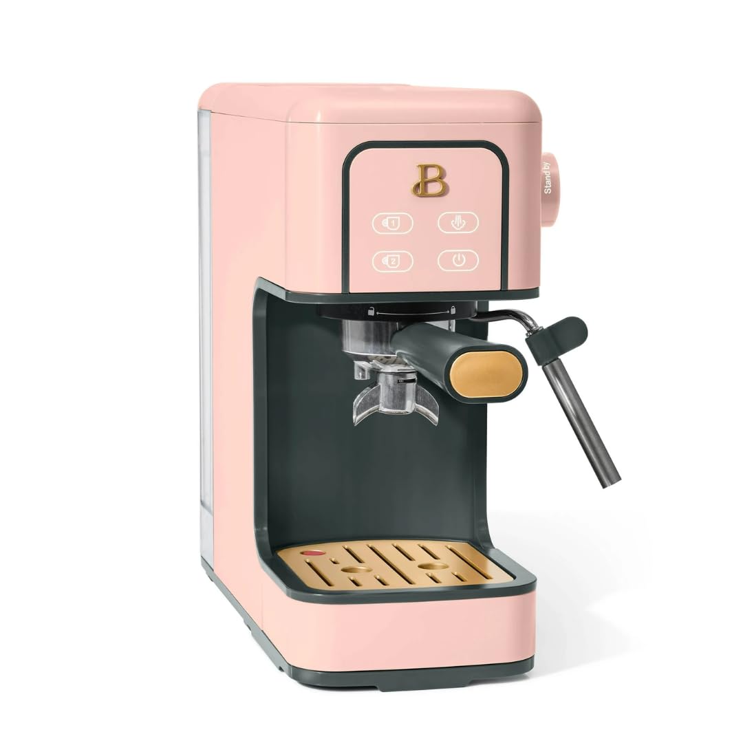 Premium 20-Bar Pressure Espresso Machine - Compact Slim Design, Rapid Heating, Built-in Milk Frother for Latte & Cappuccino | High Performance Home Coffee Maker (Rose Gold) | Perfect for Kitchen Countertops, Office Breakrooms & Coffee Enthusiasts