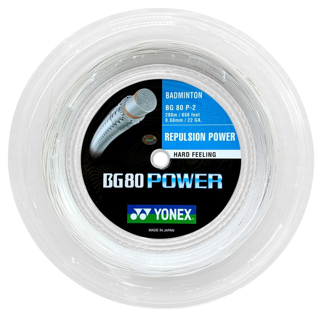 Yonex BG80 Power Badminton String Reel - 200 Meters for Professional Players | Perfect for Tournament Play & Advanced Training