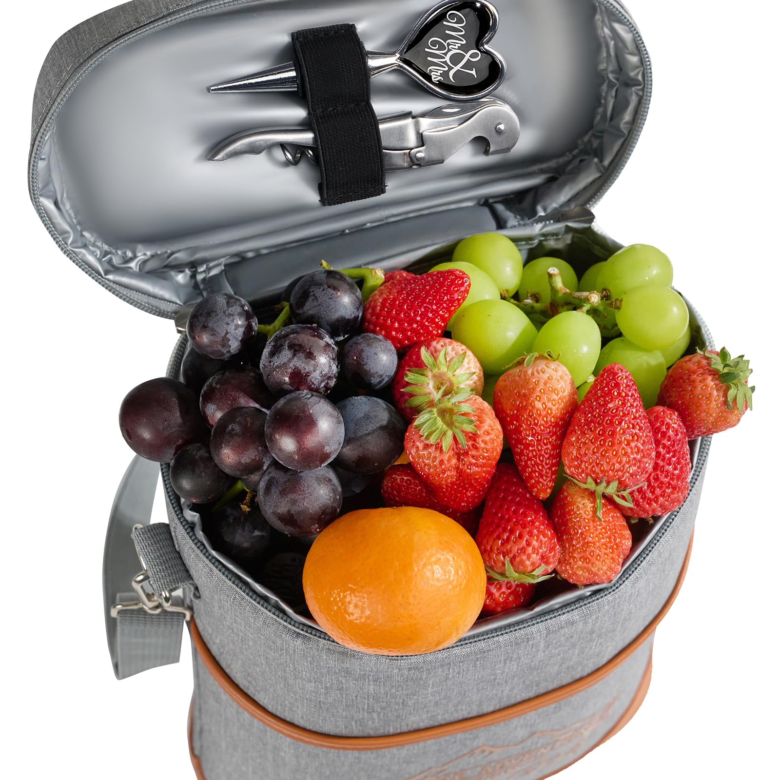 Insulated Wine Cooler Bag with Tumblers - AW BRIDAL Wedding Gift Set for Couples, Bridal Shower, Engagement & Anniversary - Perfect for Picnics, Beach Trips & Outdoor Parties