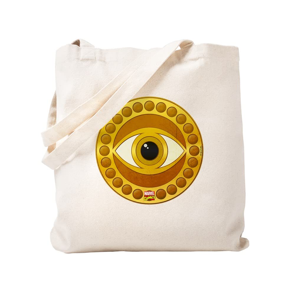 Doctor Strange Eye of Agamotto Tote Bag - Natural Canvas Reusable Shopping Bag for Groceries, Beach & Comic Con | Marvel Superhero Gift for Fans