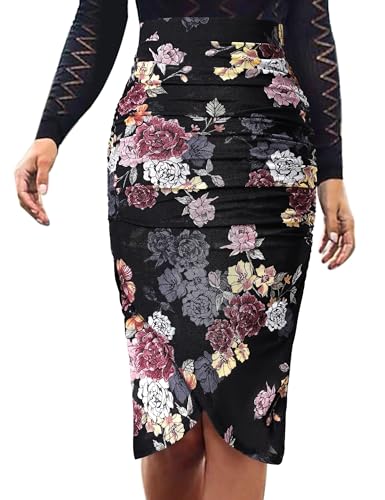 Black + Multi Floral Print