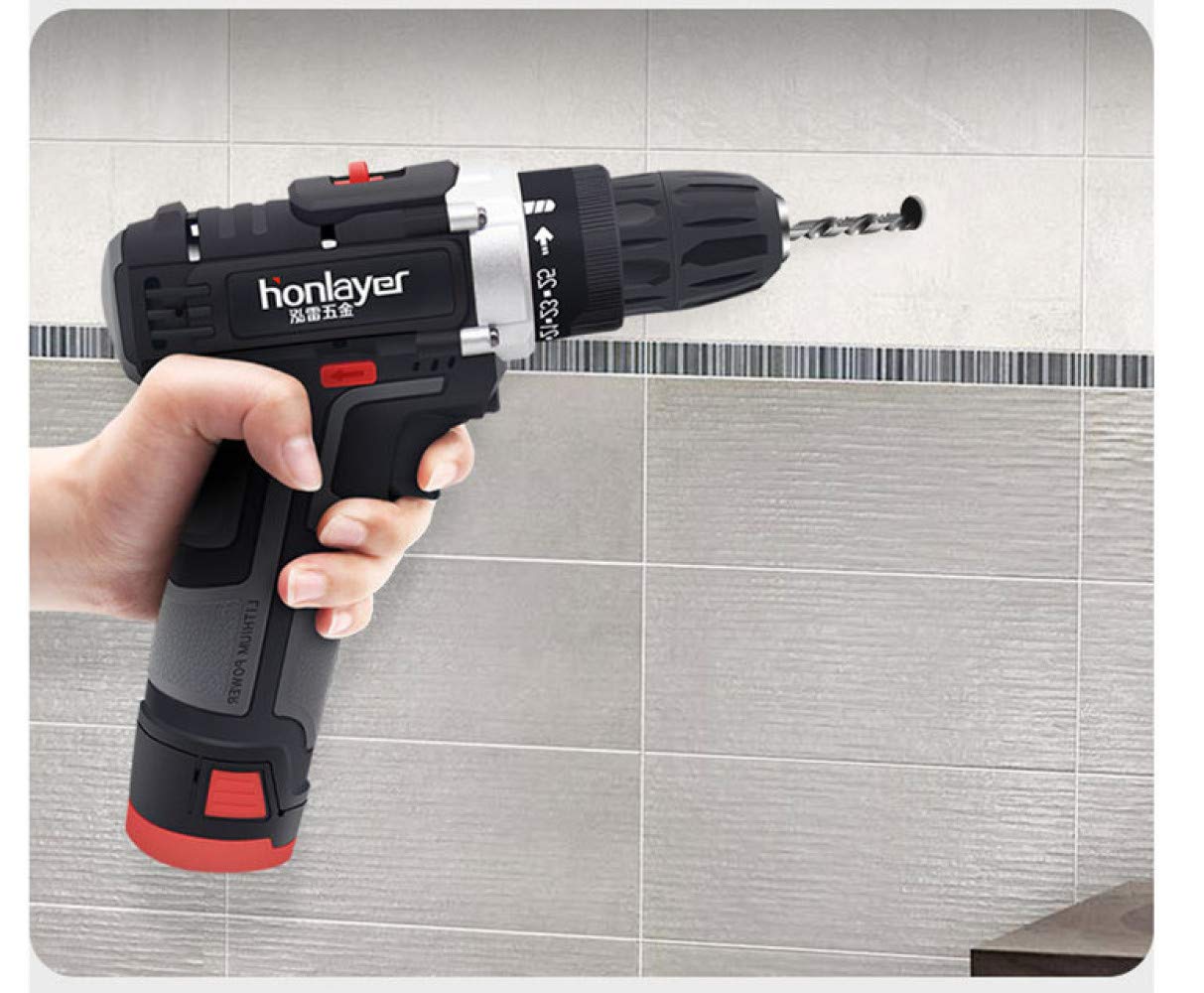 12V/16.8V/21V Rechargeable Lithium Battery Electric Drill - Cordless Handheld Power Screwdriver for Home DIY & Professional Use - Perfect for Furniture Assembly, Woodworking, and Hardware Projects